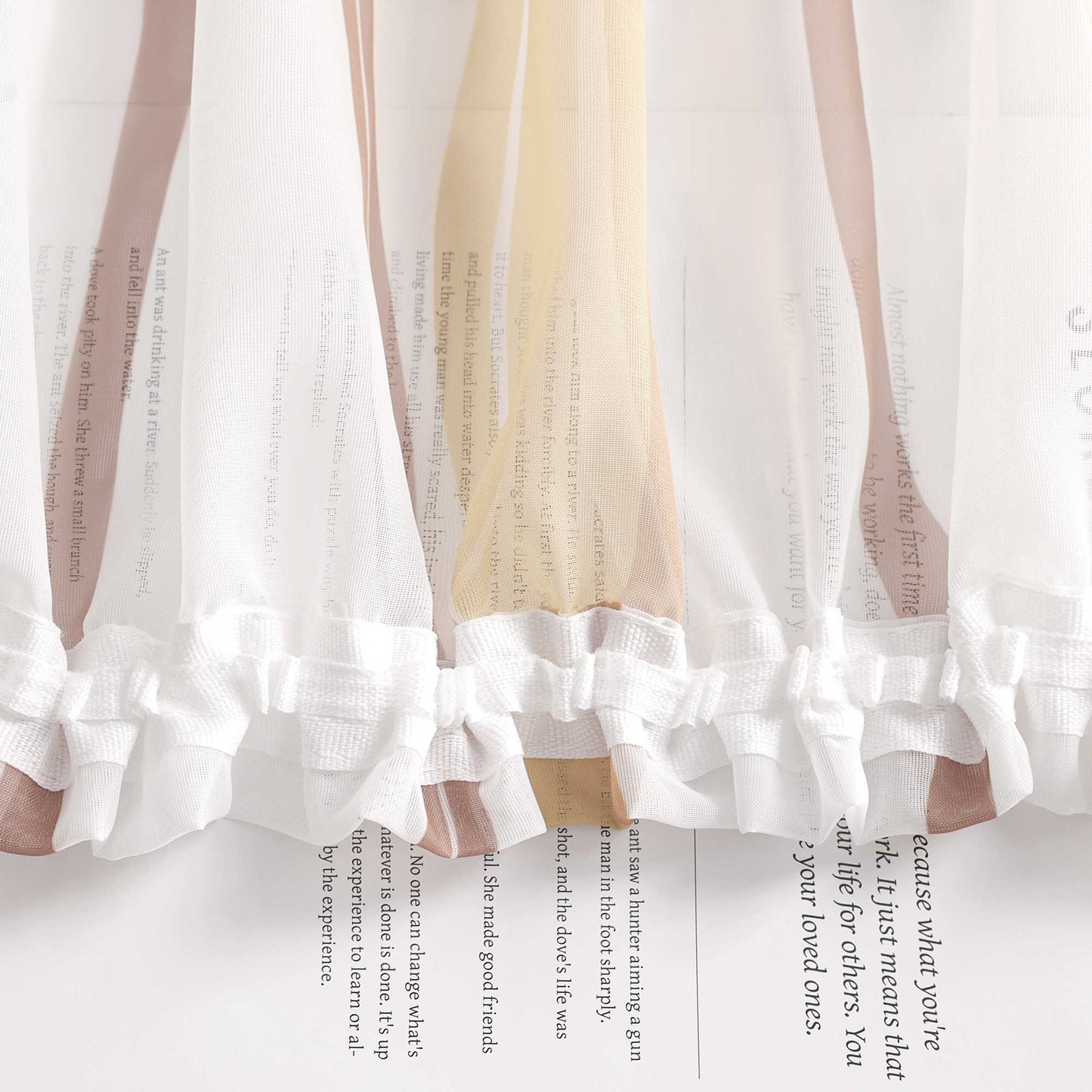 Vorhang Kräuselband aus Polyester mit bunten Wellenmustern tranparent 1 stück - Joyswahl