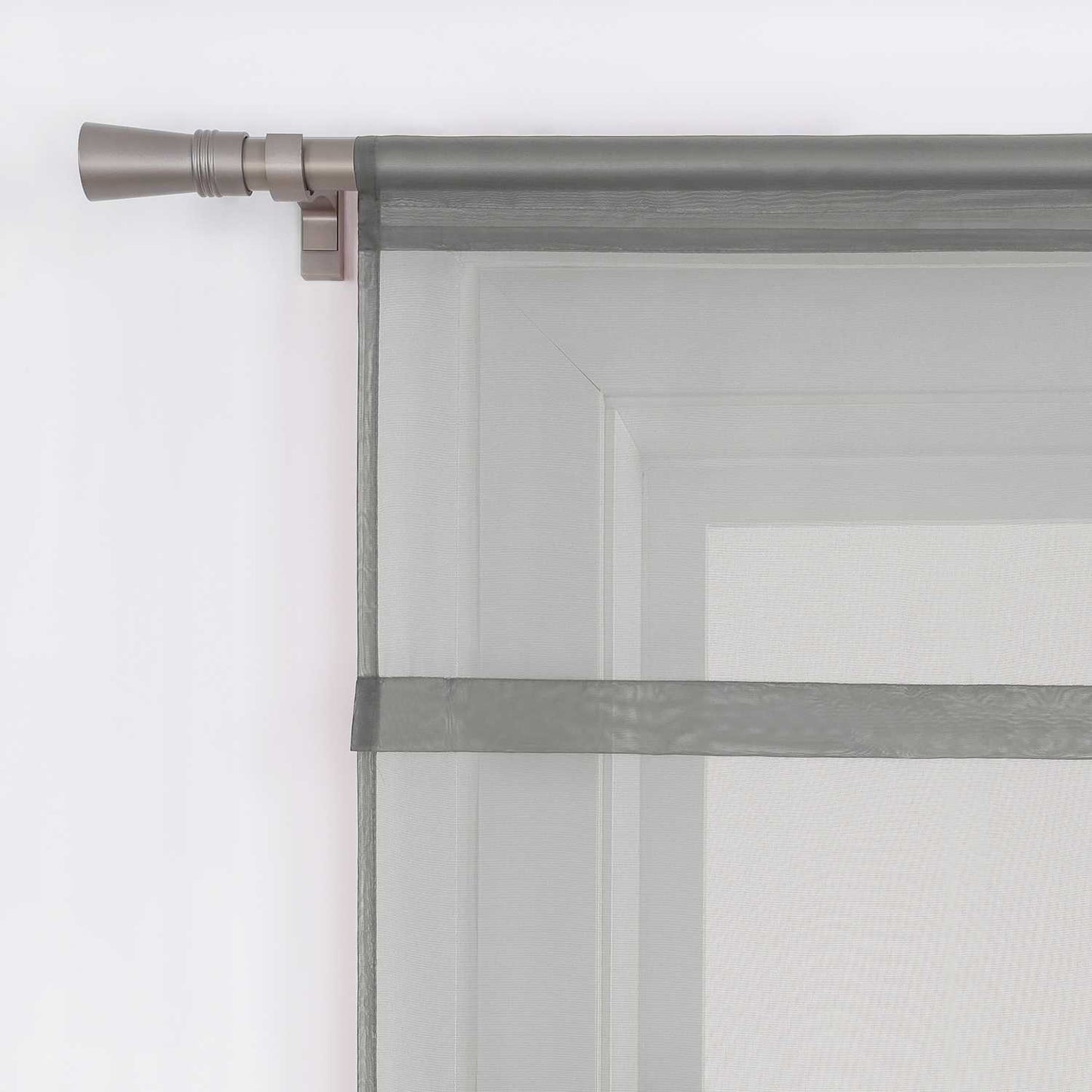 Raffrollo Voile Raffgardinen durch Tunnelzug Bändchenrollo Küche Gardinen Transparent Uni 1 Stück - Joyswahl