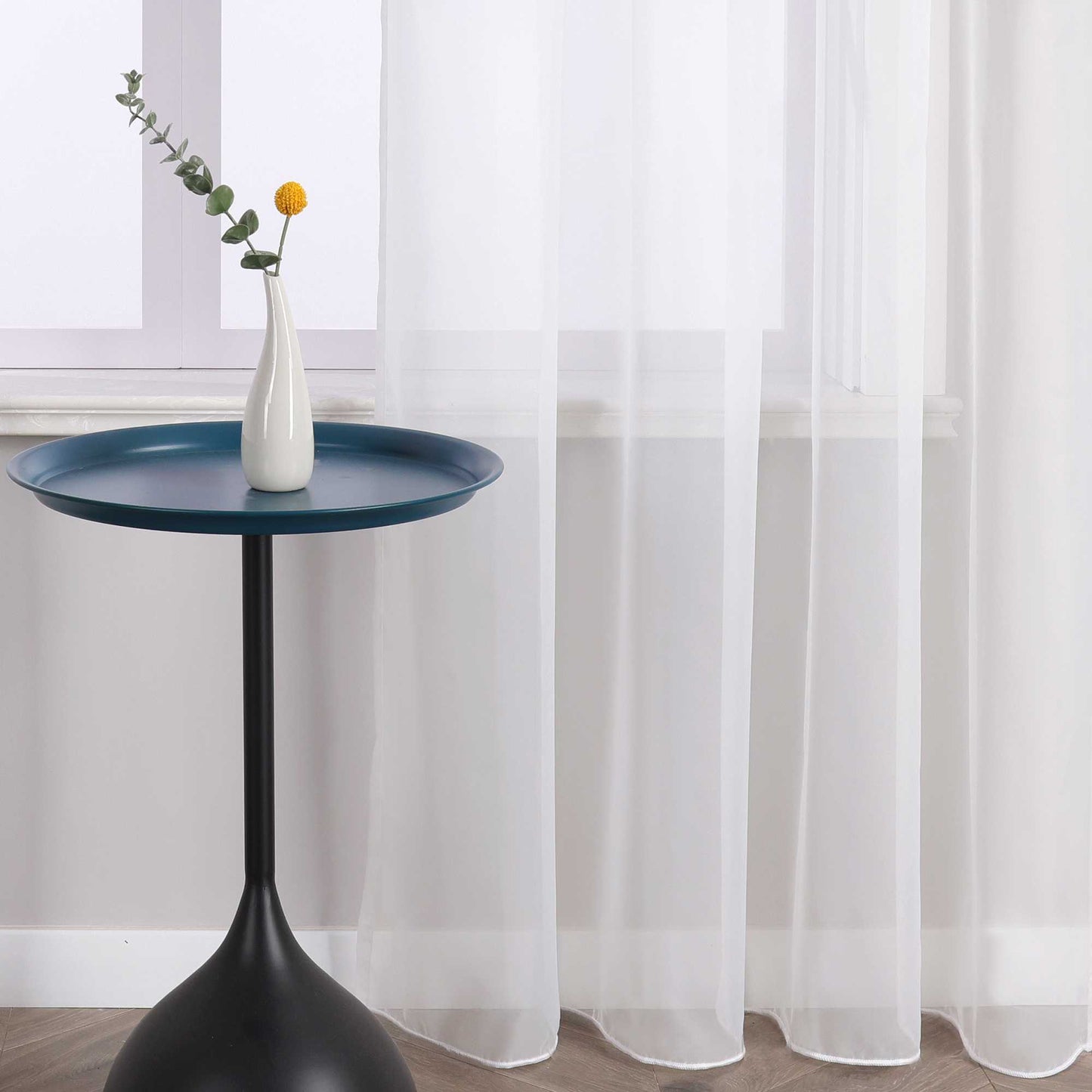 Vorhang aus Polyester unifarbe transparent leichte Schutzfunktion Klassische Vorhänge 1 stück - Joyswahl