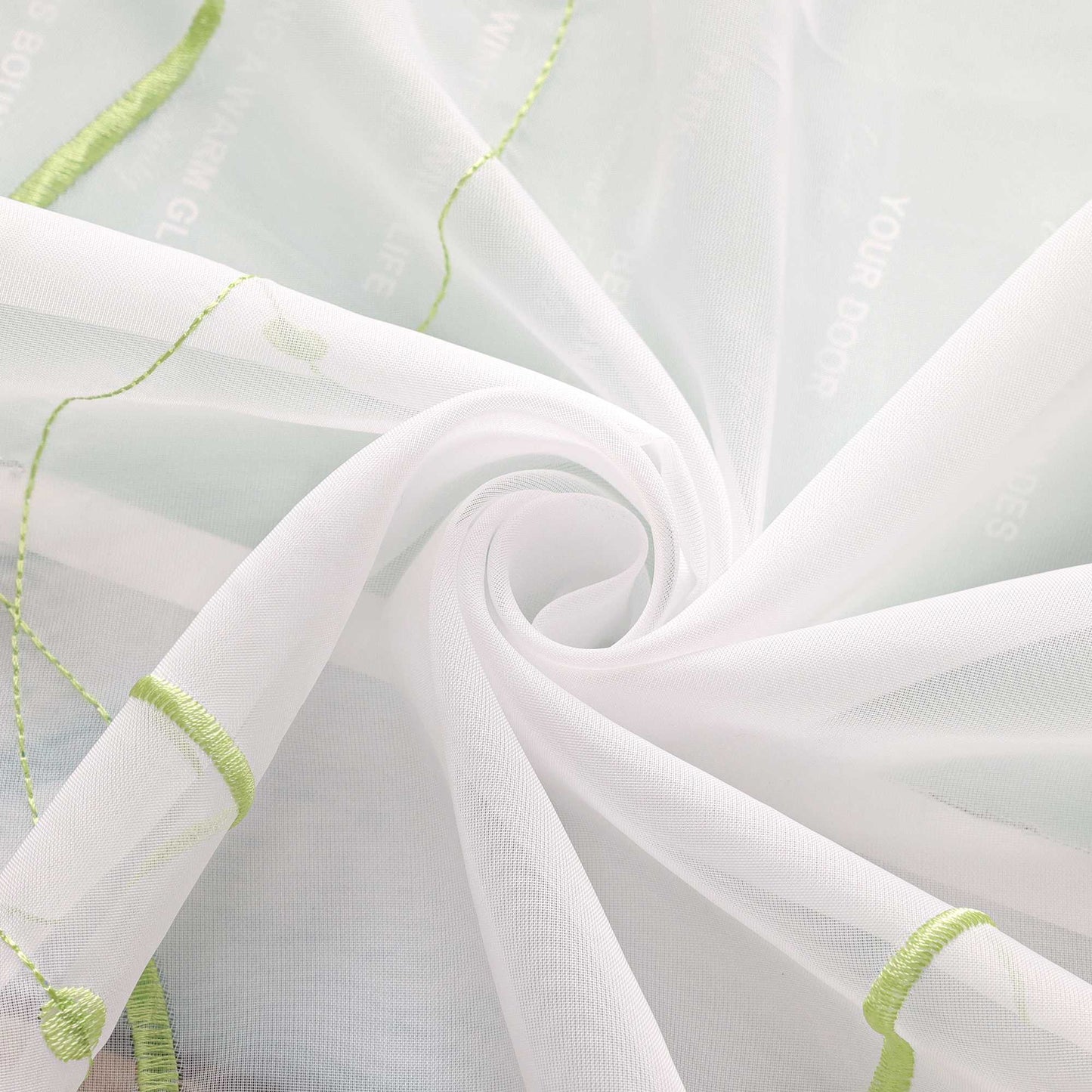 Schiebegardine Klettbandschal aus Polyester mit Wellenmuster transparent durch Klettband 2 stücke - Joyswahl