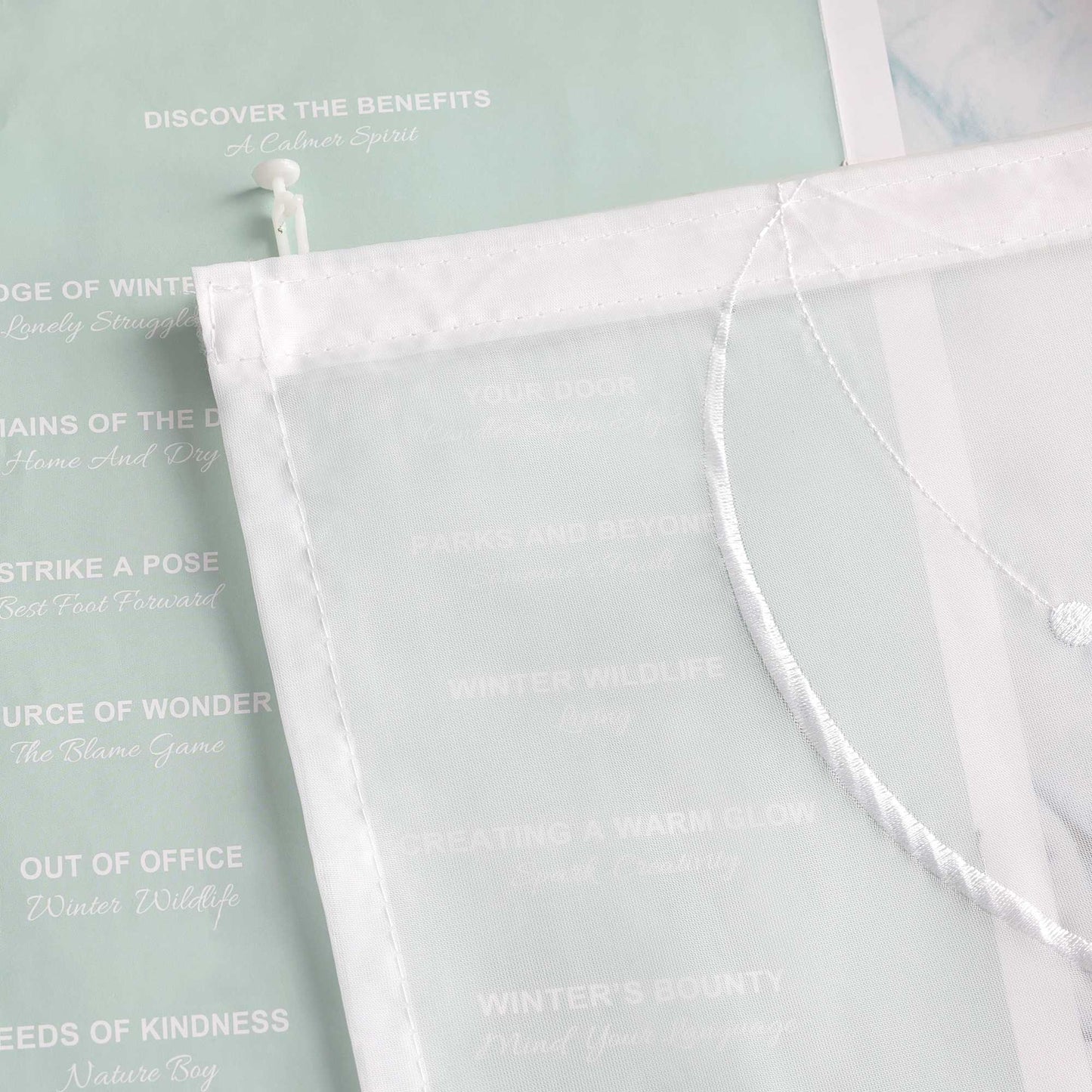 Schiebegardine Klettbandschal aus Polyester mit Wellenmuster transparent durch Klettband 2 stücke - Joyswahl