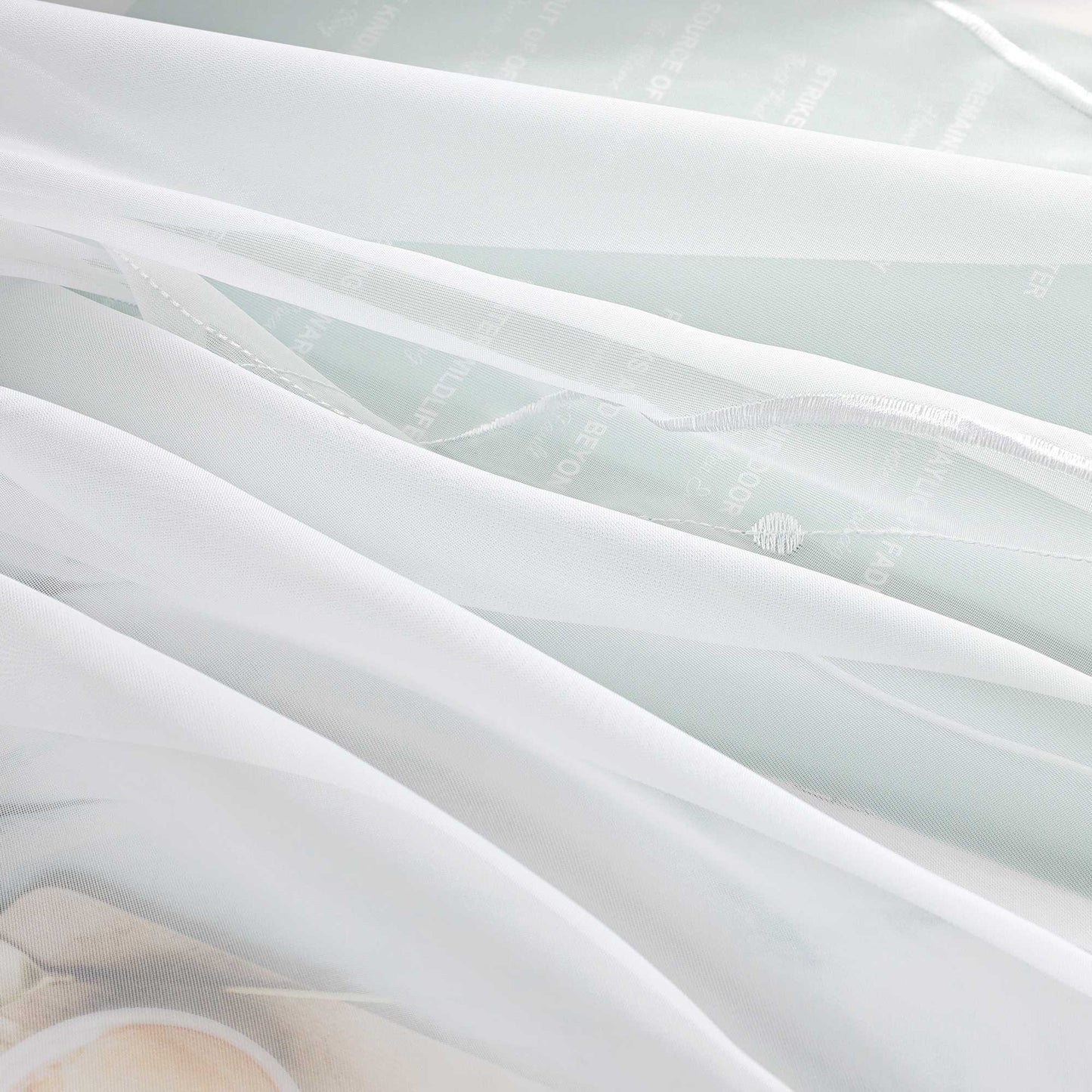 Rollos ohne Bohren Weiß Raffgardine mit Ösen Transparent Gardinen mit U-Haken Ösenrollo Modern Bestickt 1 Stück - Joyswahl