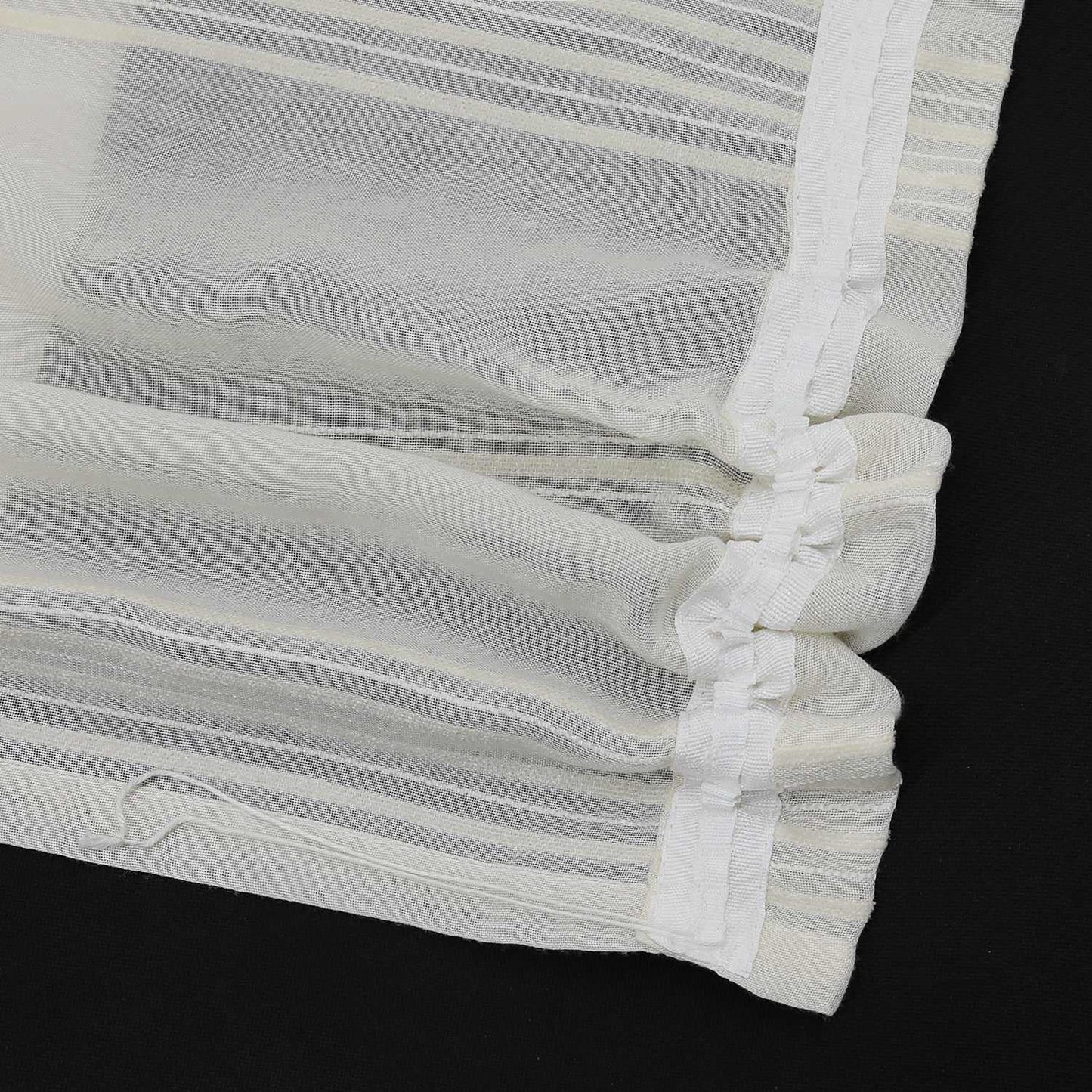 Vorhang 2er Set Voile Gardinen mit vertikalen Streifen Modern Transparent Schlafzimmer Wohnzimmer 2 Stück - Joyswahl