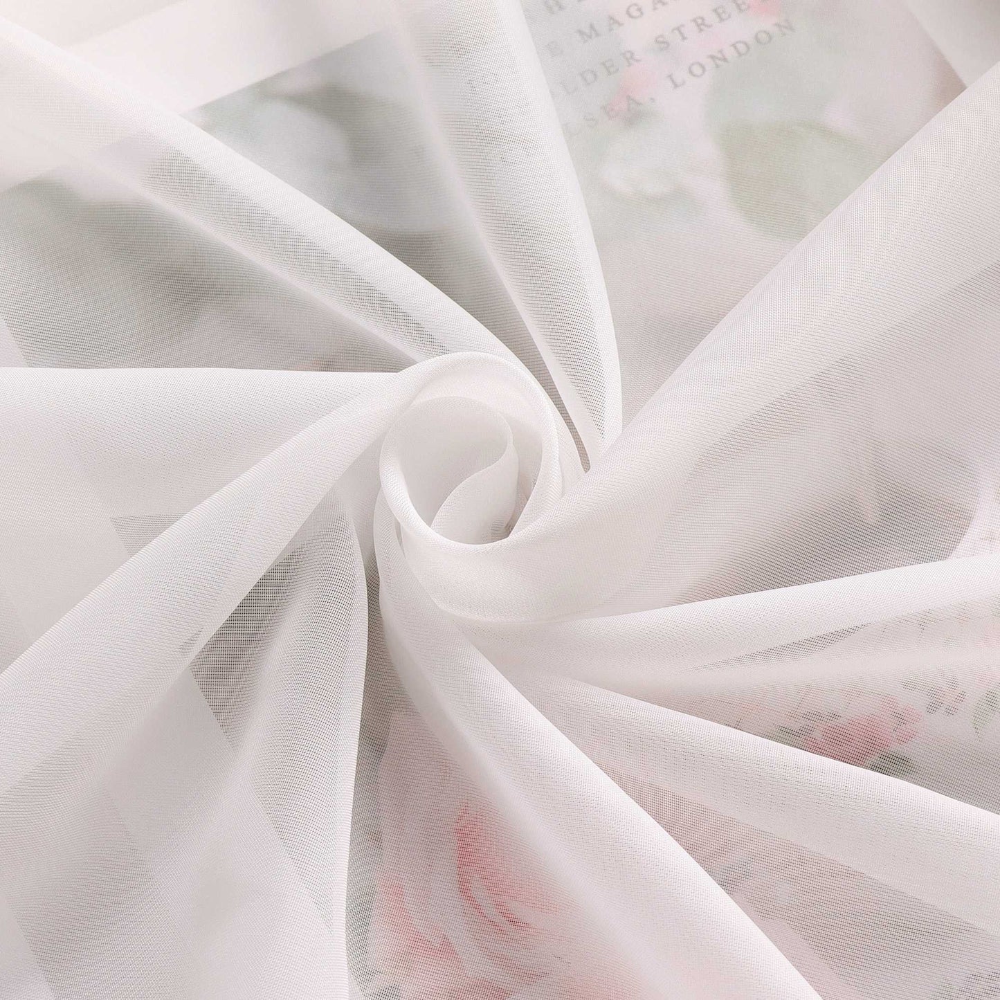 Rollos Schlaufengardine Unifarbe transparent Voile mit Dekofalten 1 Stück - Joyswahl