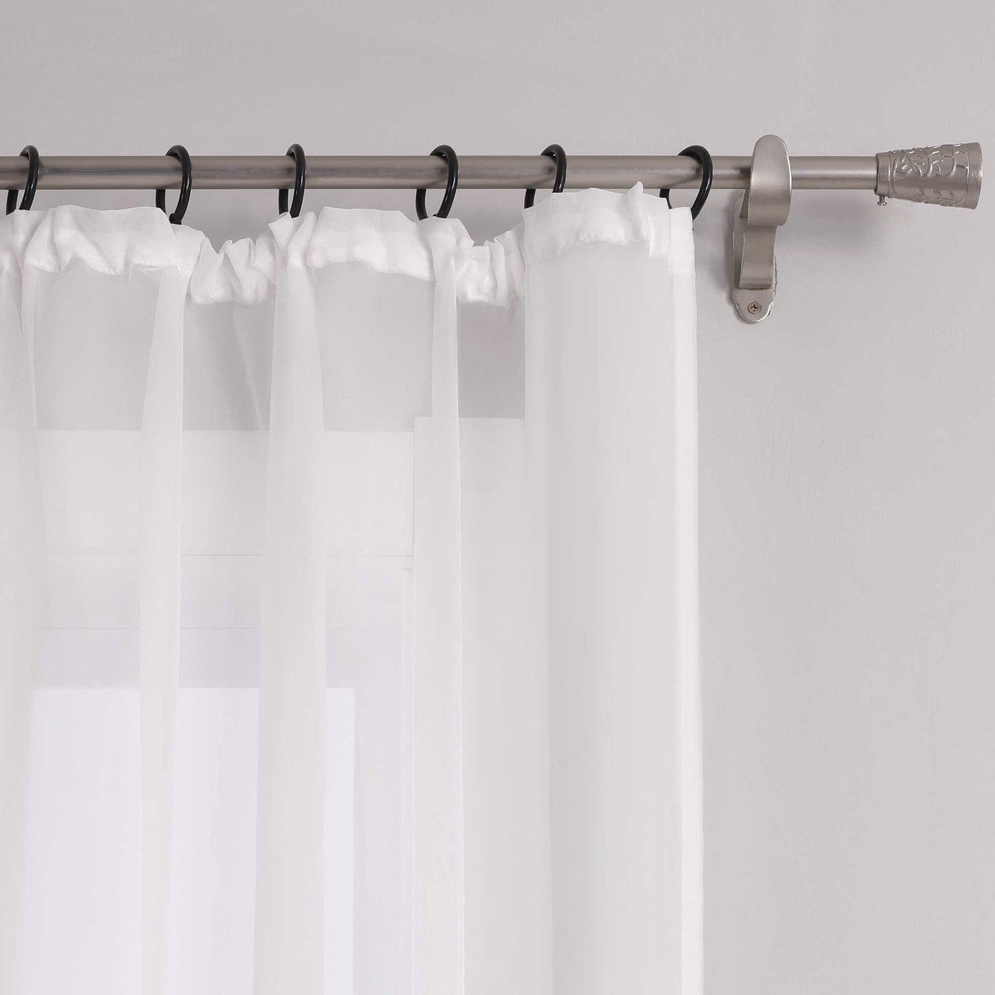 Vorhang aus Polyester unifarbe transparent leichte Schutzfunktion Klassische Vorhänge 1 stück - Joyswahl