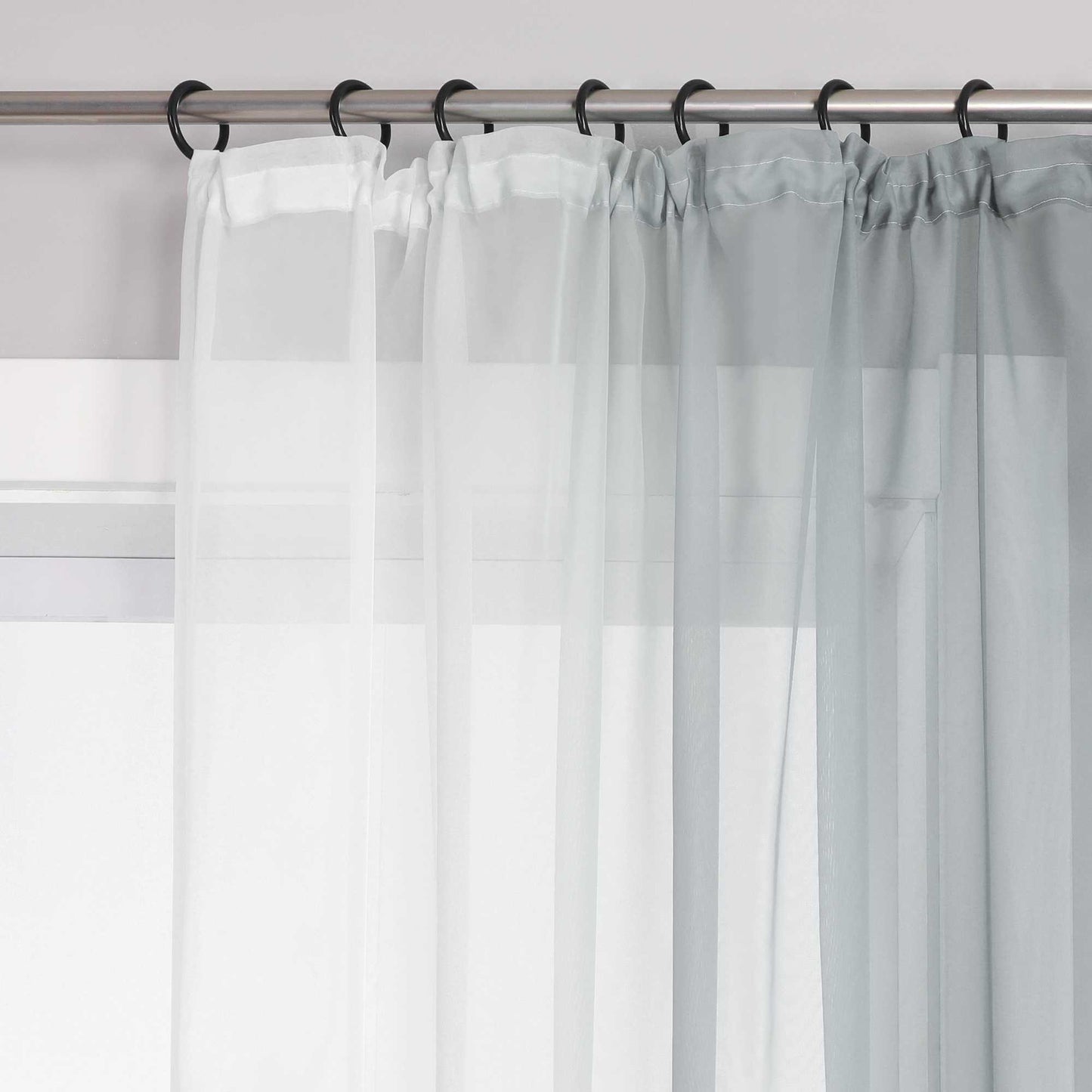 Transparente Vorhänge mit Farbverlauf 2er Set - Joyswahl