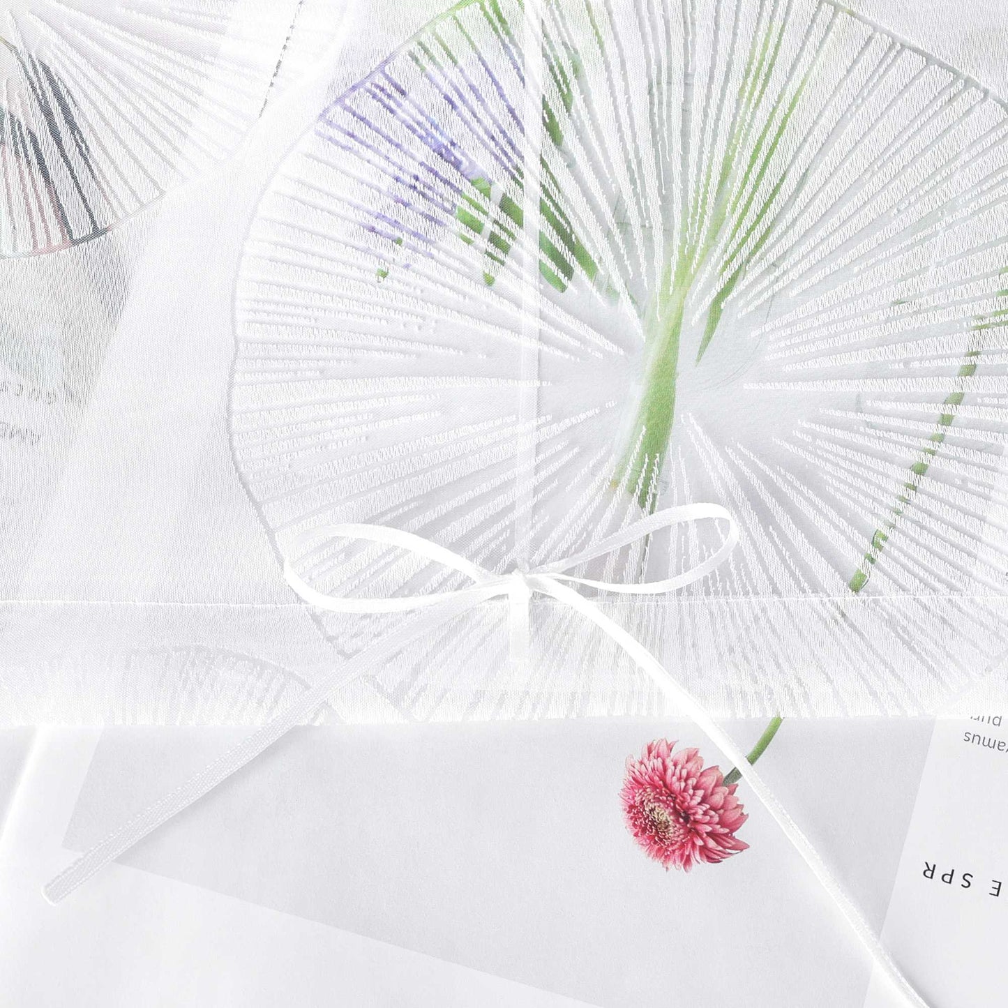 Rollos mit V-Haken Transparent Pilea peperomioides Muster Lichtfilterung Luftig 1 Stück - Joyswahl