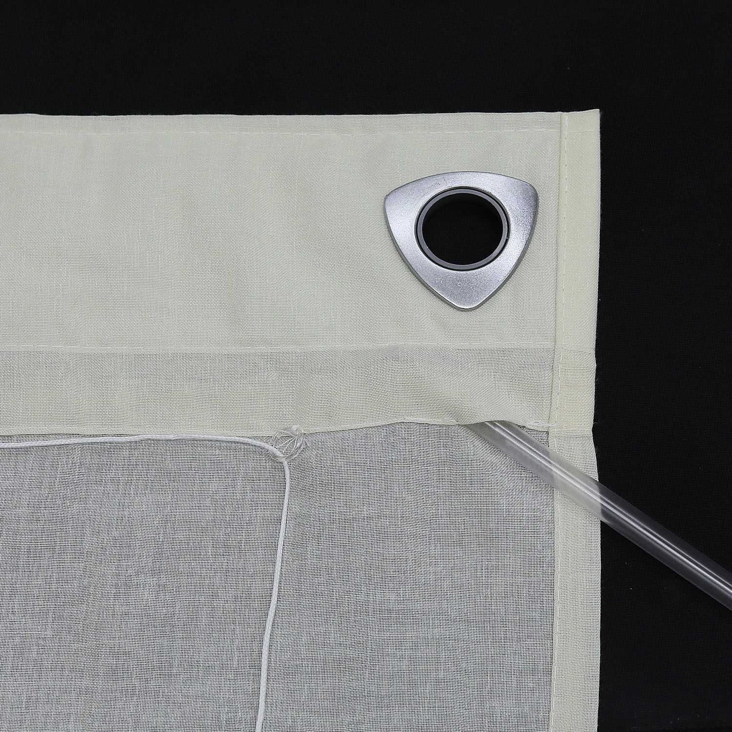 Rollos mit U-Haken gestreifte Muster Unifarbe halbtransparent modern Design 1 stück - Joyswahl