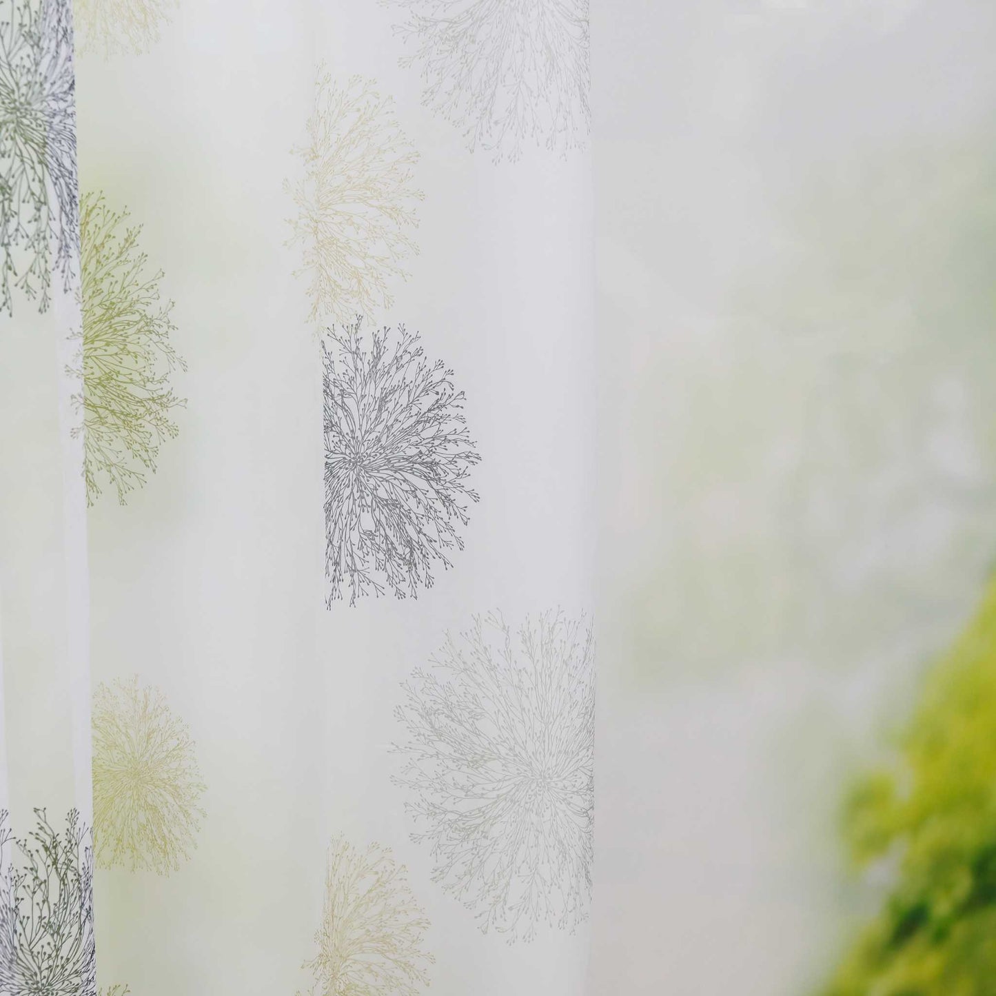 Voile-Vorhang Kräuselbandschal Transparente mit Blumenmuster leichte Schutzfunktion 1 Stück - Joyswahl