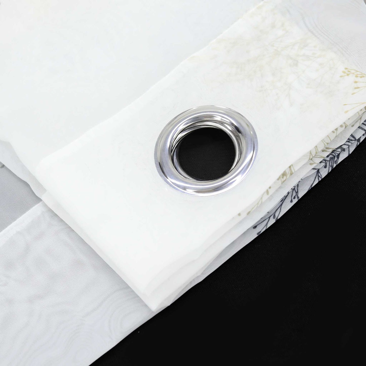 Voile-Vorhang Kräuselbandschal Transparente mit Blumenmuster leichte Schutzfunktion 1 Stück - Joyswahl