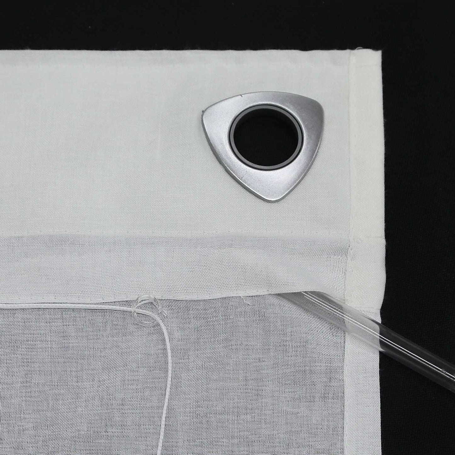Rollos mit U-Haken gestreifte Muster Unifarbe halbtransparent modern Design 1 stück - Joyswahl