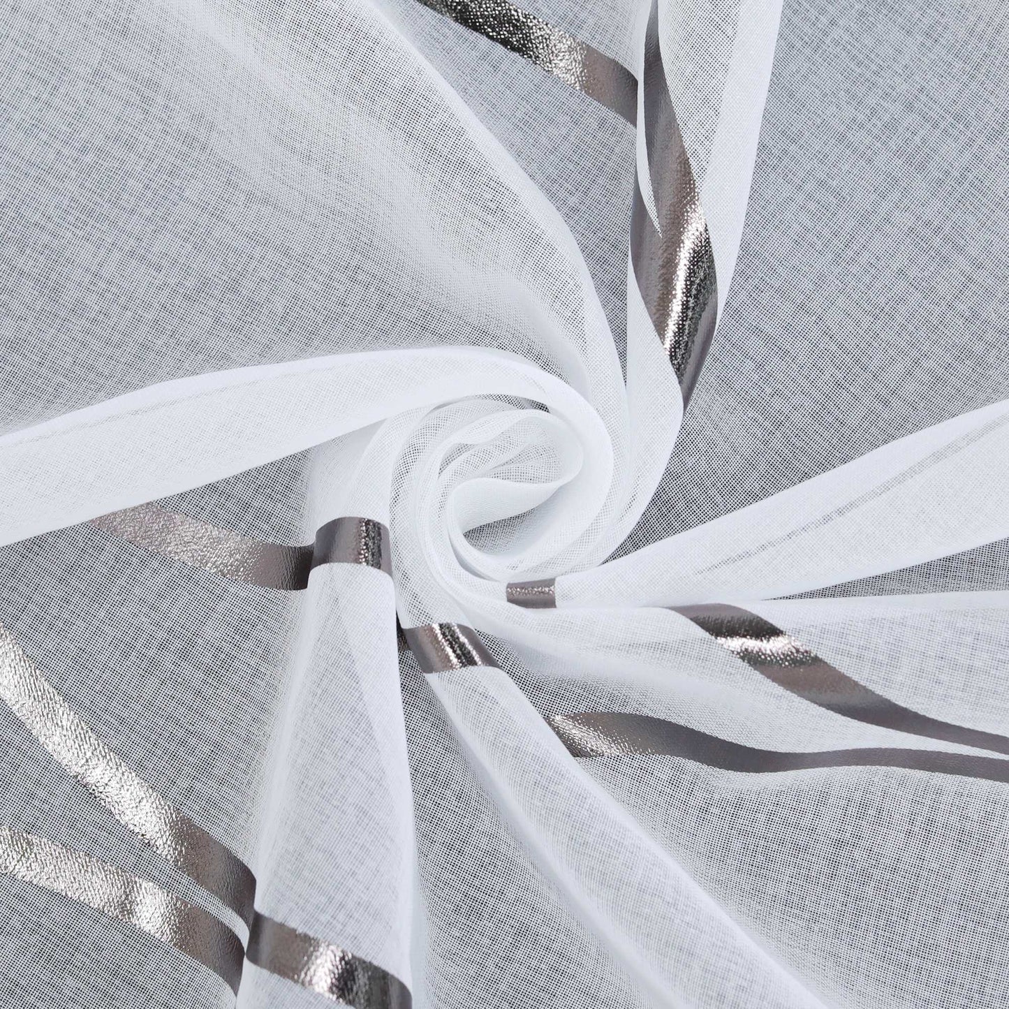 Transparenter Vorhang Ösenschal mit Wellenmuster lichtdurchlässig - Joyswahl
