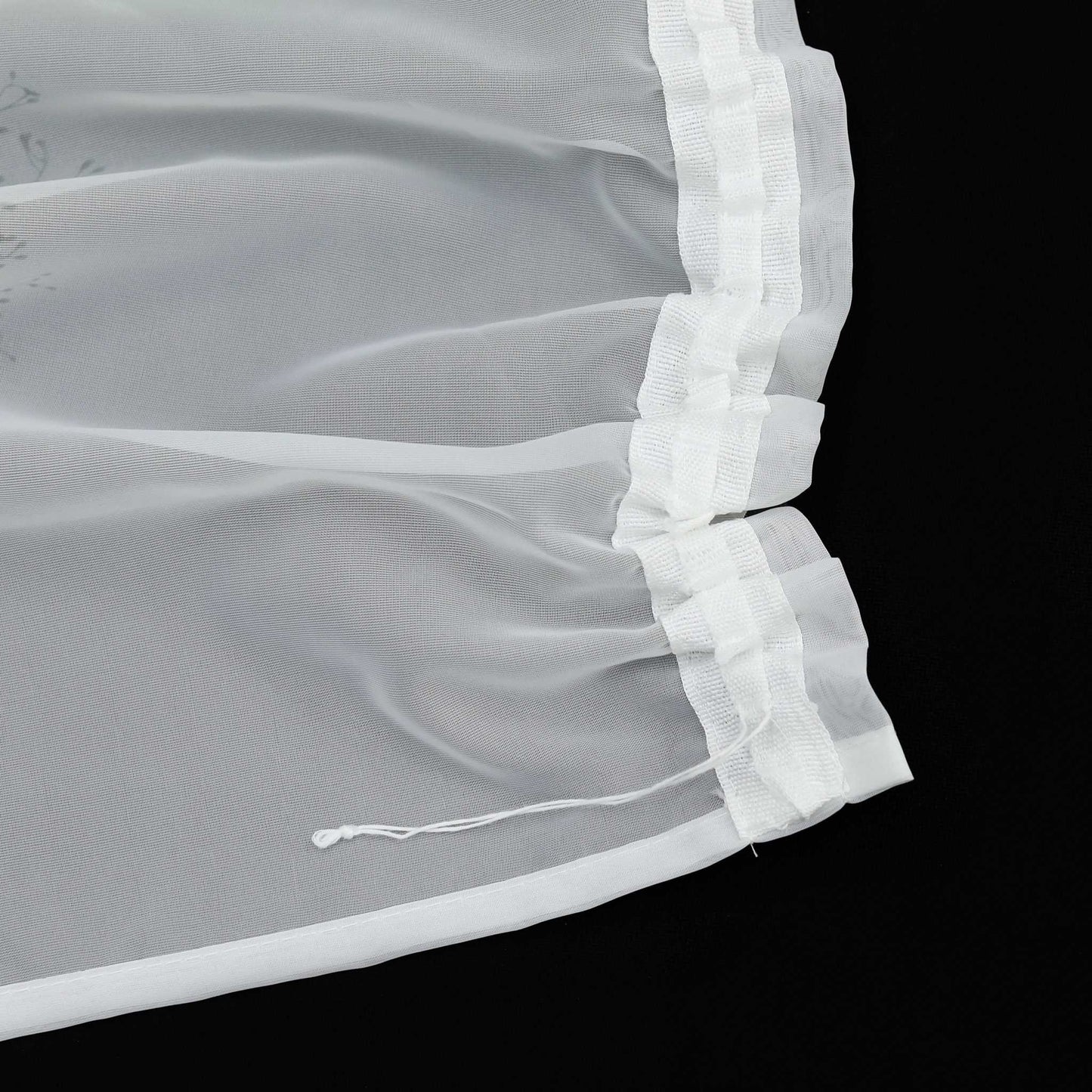 Voile-Vorhang Kräuselbandschal Transparente mit Blumenmuster leichte Schutzfunktion 1 Stück - Joyswahl