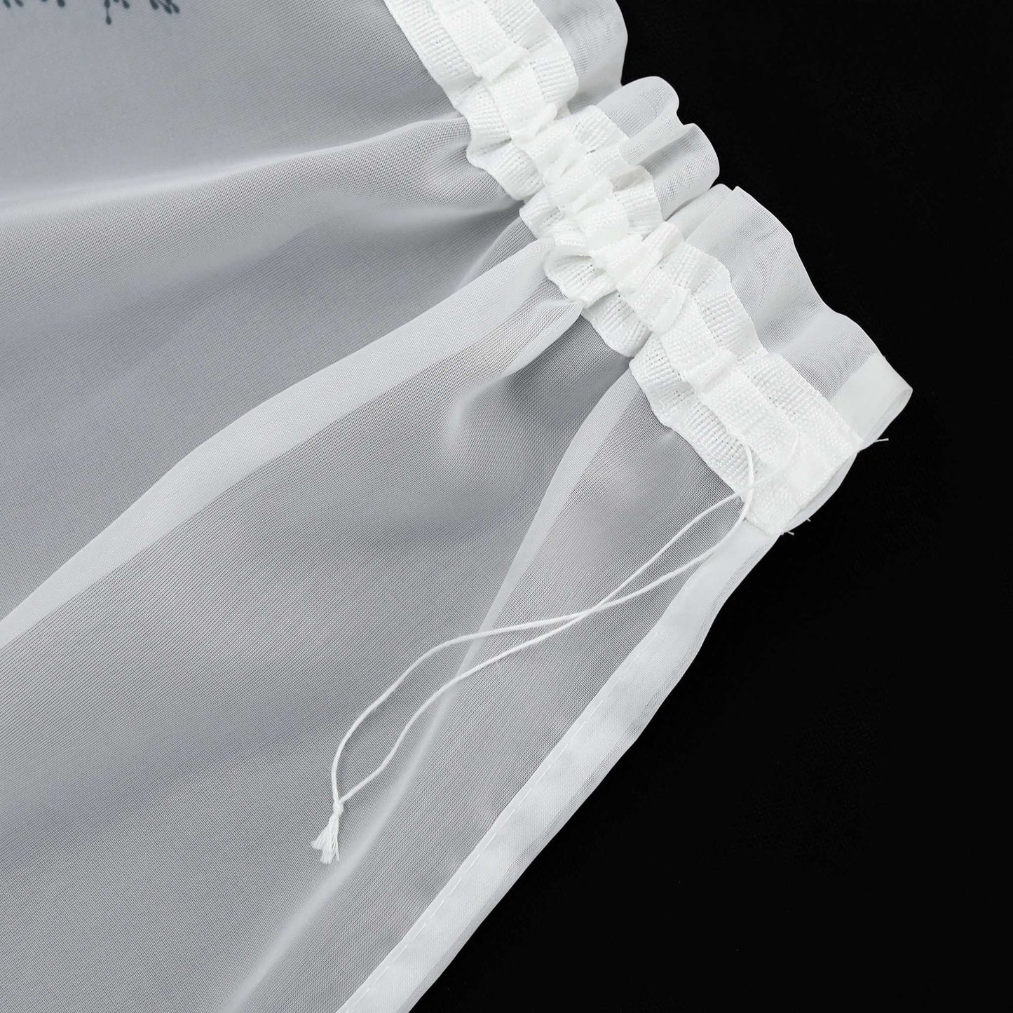 Voile-Vorhang Kräuselbandschal Transparente mit Blumenmuster leichte Schutzfunktion 1 Stück - Joyswahl