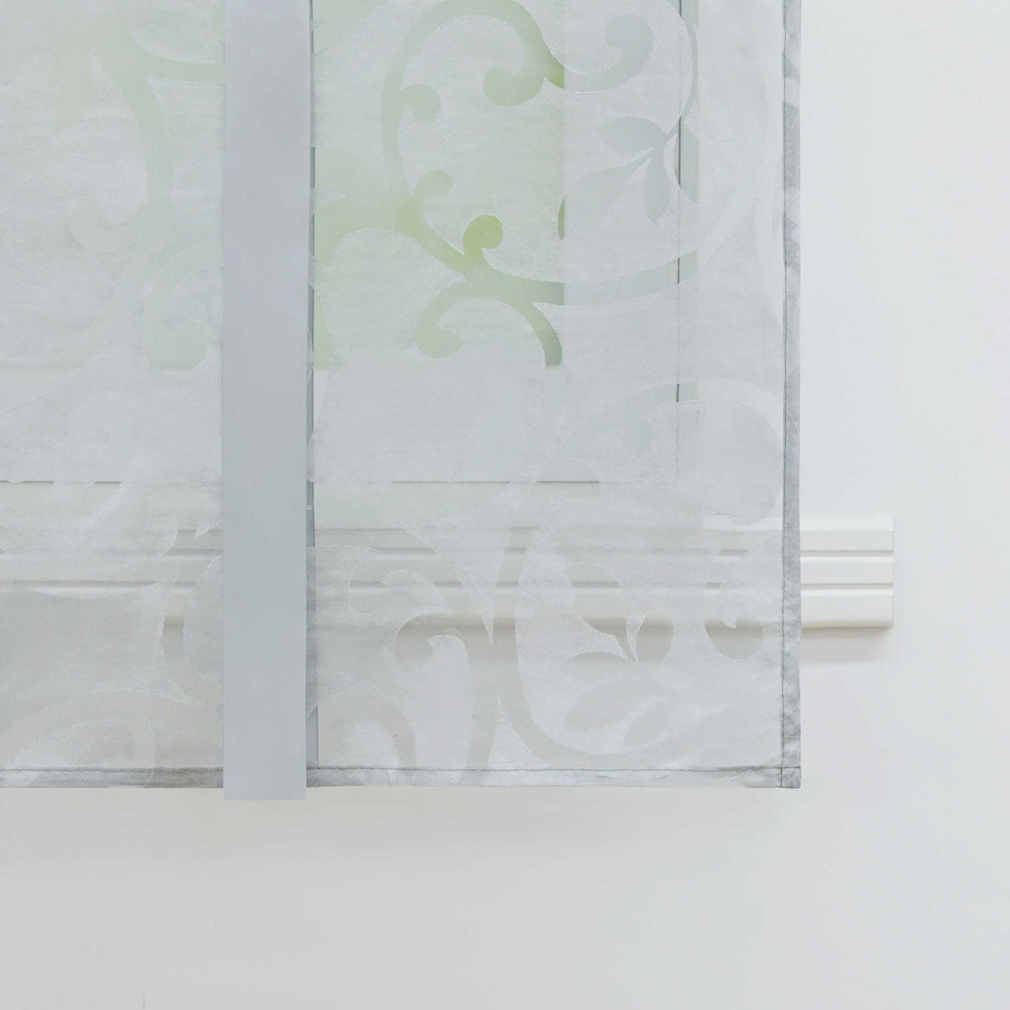 Raffrollo durch Tunnelzug romantische Rollo mit floralem Muster transparentes Vorhang für Wohnzimmerfenster 1 Stück - Joyswahl
