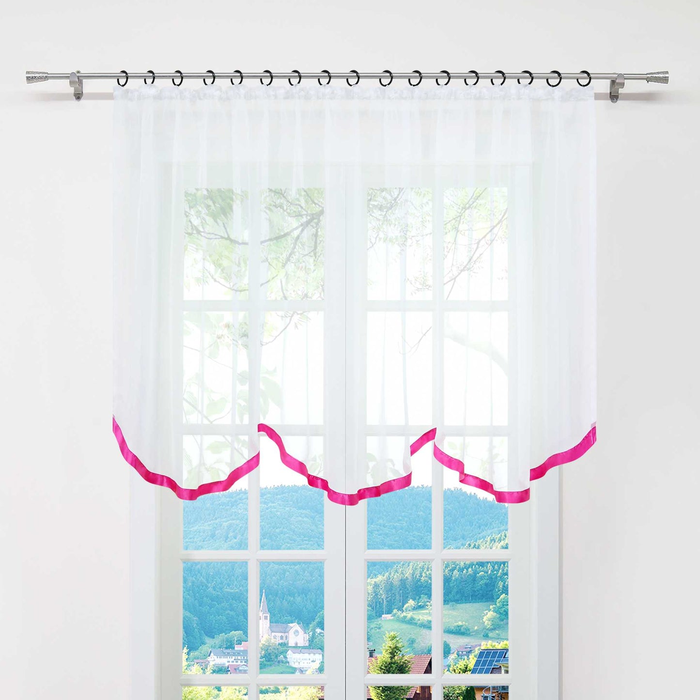 Multifunktionsgardine aus Polyester transparent Fensterdekoration 1 stück - Joyswahl