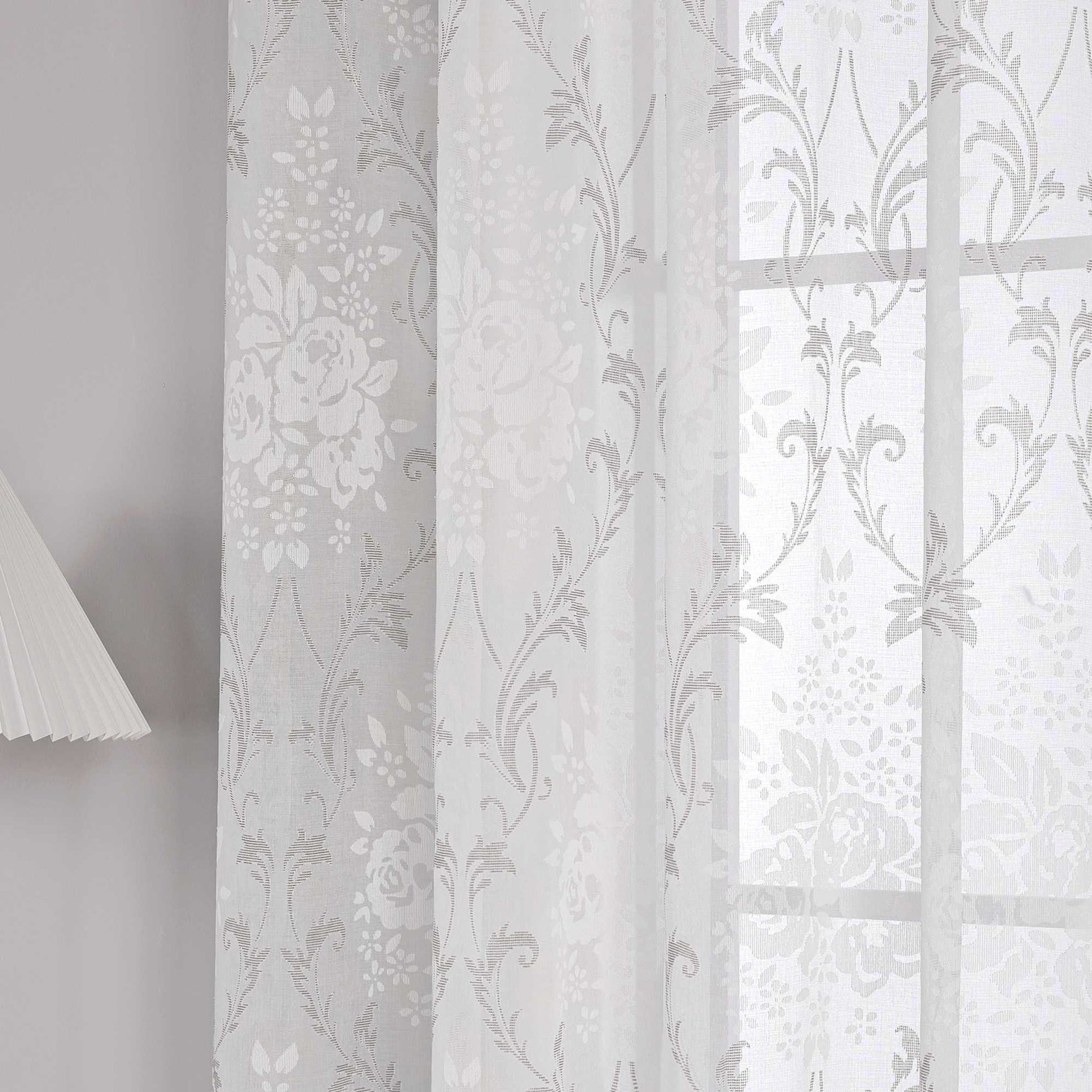 Elegante Transparente Gardinen mit Rankenmuster Ösenschal 1 stück - Joyswahl