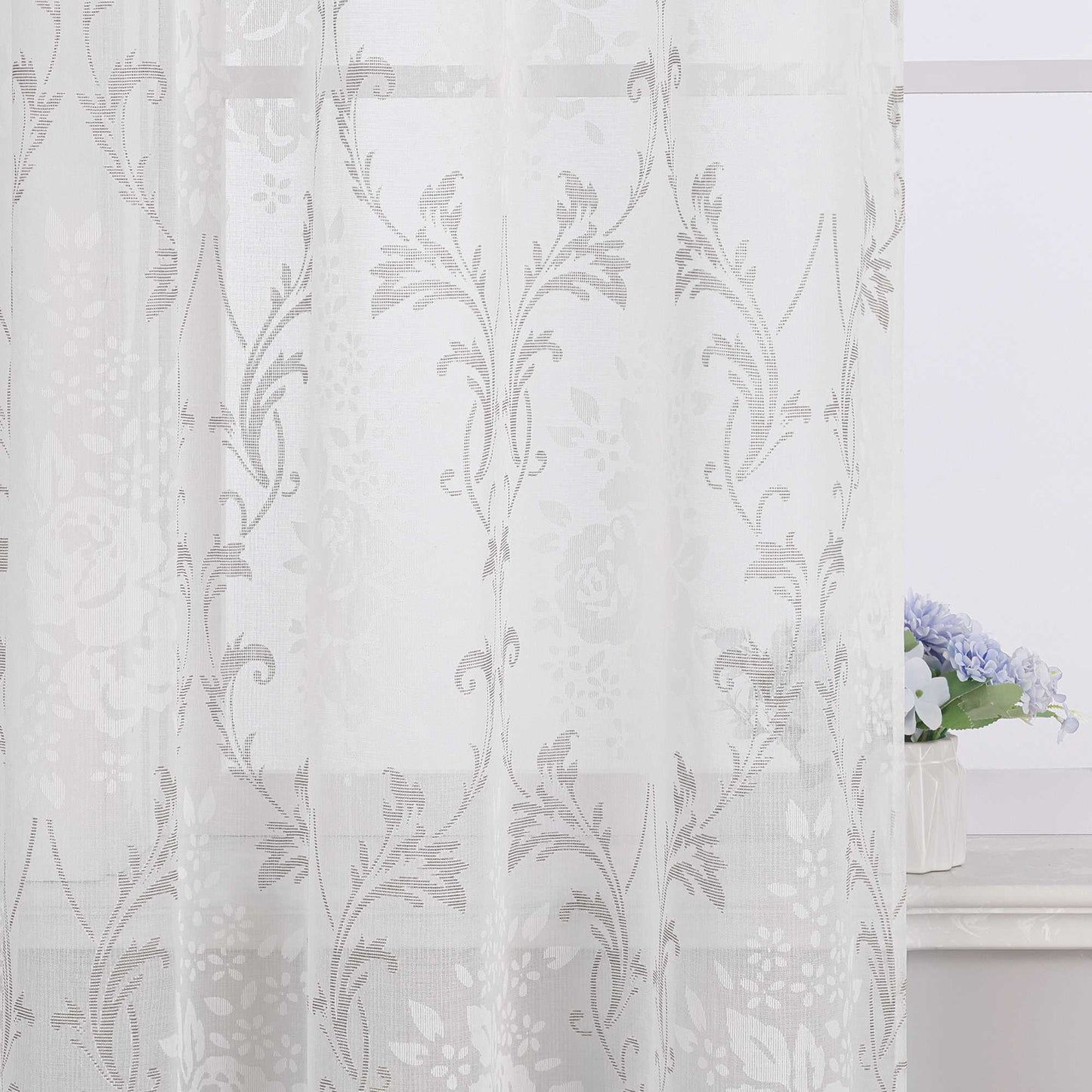 Vorhang mit Kräuselband Voile Gardine Ausbrenner Fensterschal Transparent Schlafzimmer Wohnzimmer 1 Stück - Joyswahl