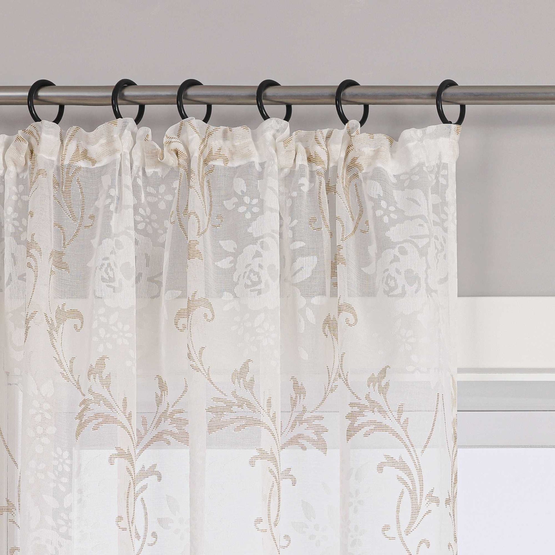 Vorhang mit Kräuselband Voile Gardine Ausbrenner Fensterschal Transparent Schlafzimmer Wohnzimmer 1 Stück - Joyswahl