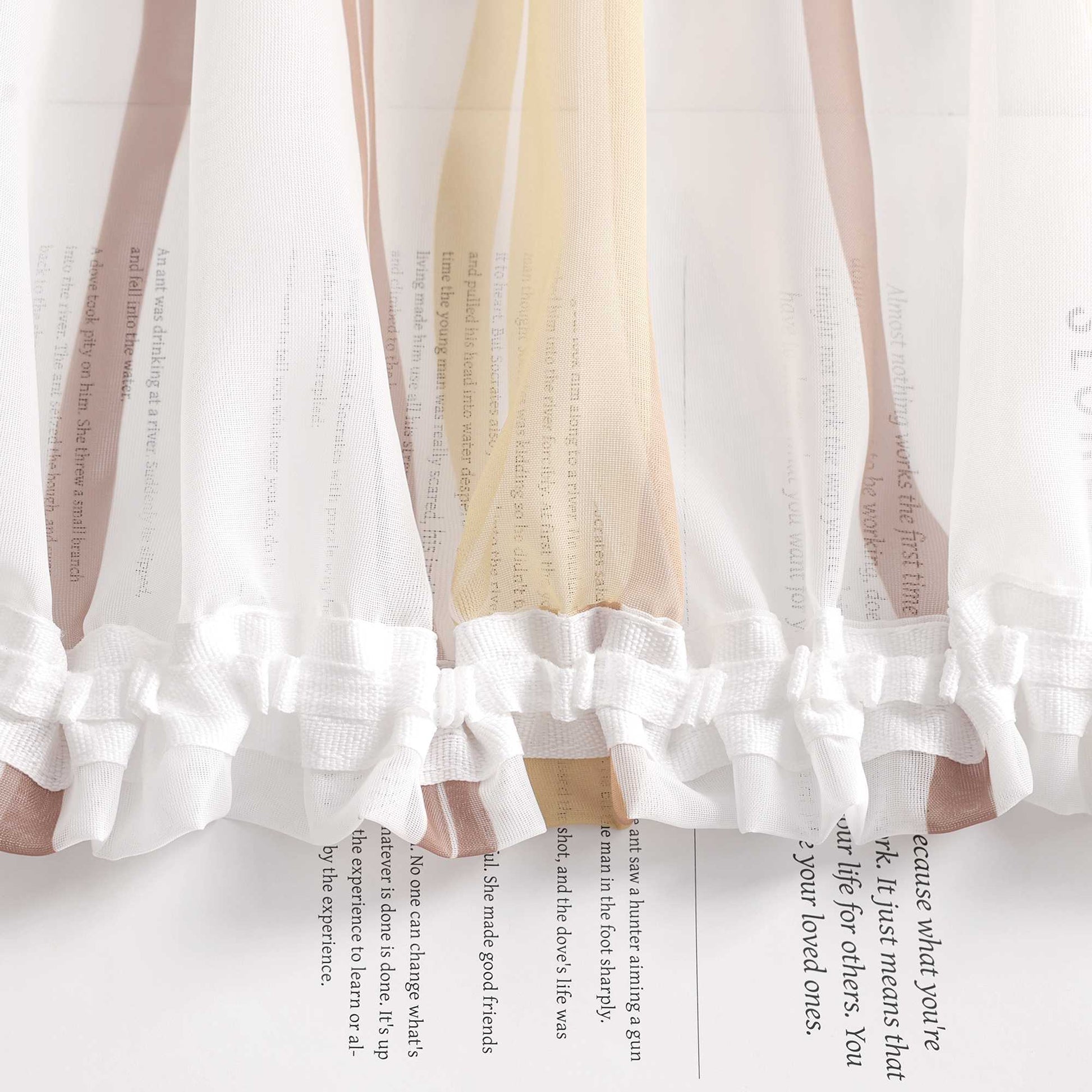 Vorhang Kräuselband aus Polyester mit bunten Wellenmustern tranparent 1 stück - Joyswahl
