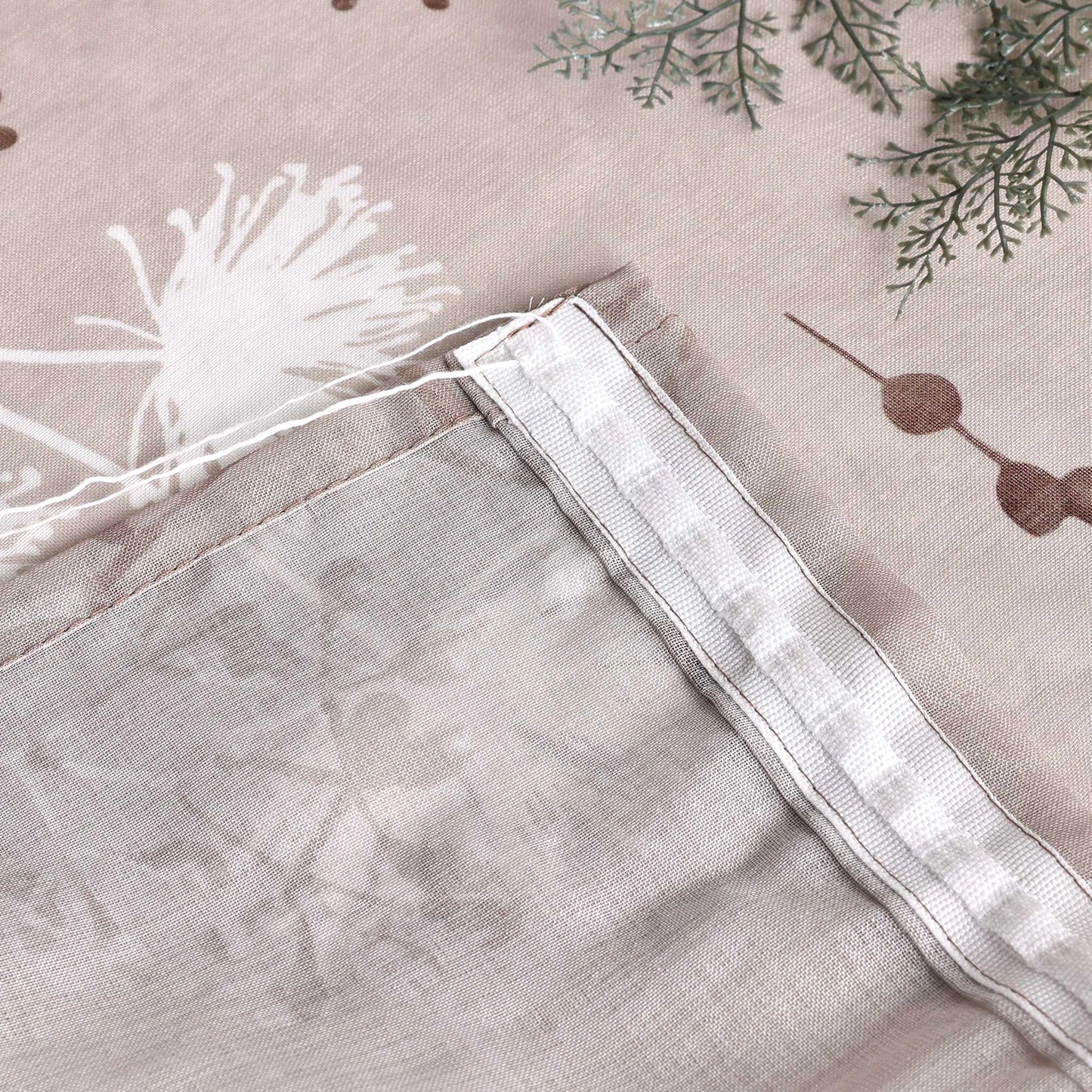 Transparente Vorhang aus Polyester durch Kräuselband mit Unregelmäßigen botanischen Mustern 1 stück - Joyswahl