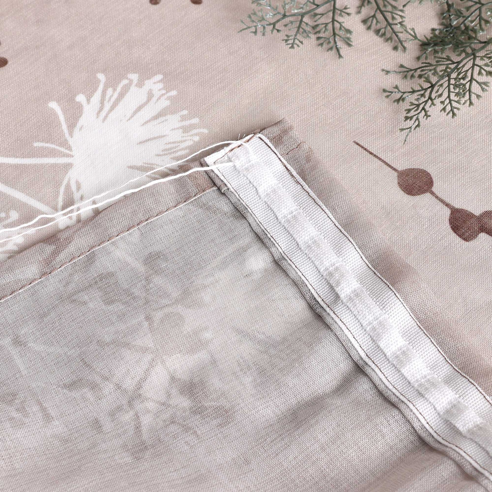 Transparente Vorhang aus Polyester durch Kräuselband mit Unregelmäßigen botanischen Mustern 1 stück - Joyswahl