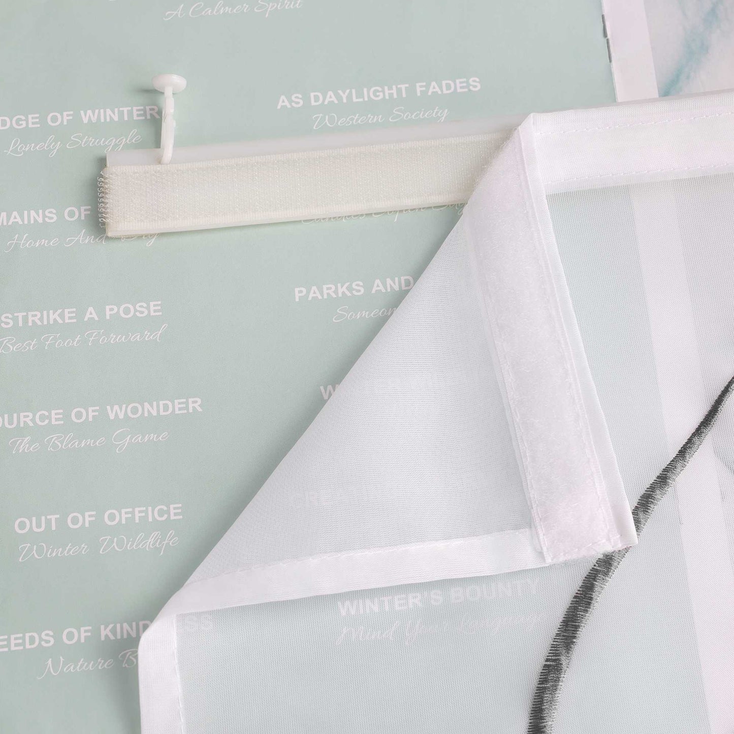 Schiebegardine Klettbandschal aus Polyester mit Wellenmuster transparent durch Klettband 2 stücke - Joyswahl