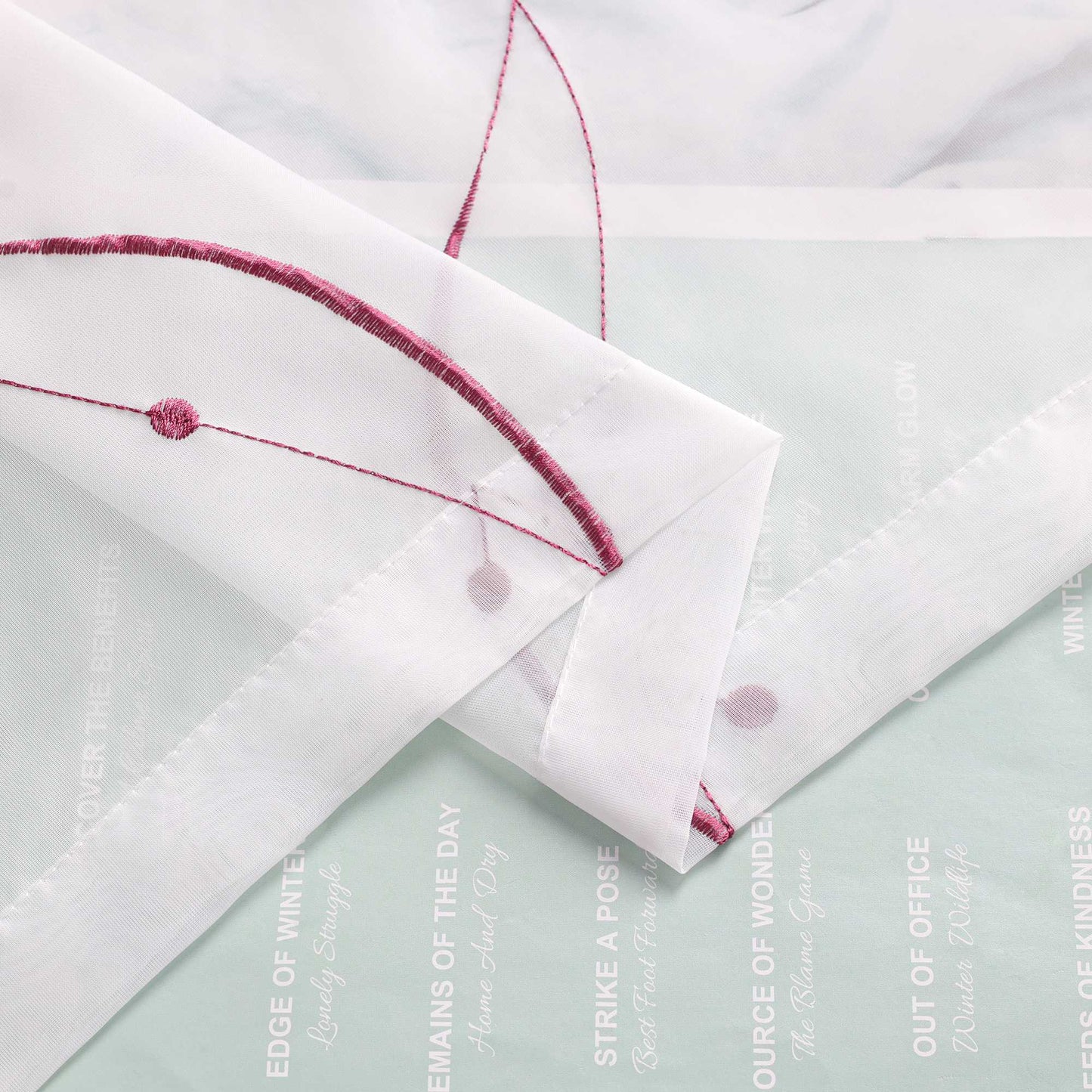 Schiebegardine Klettbandschal aus Polyester mit Wellenmuster transparent durch Klettband 2 stücke - Joyswahl