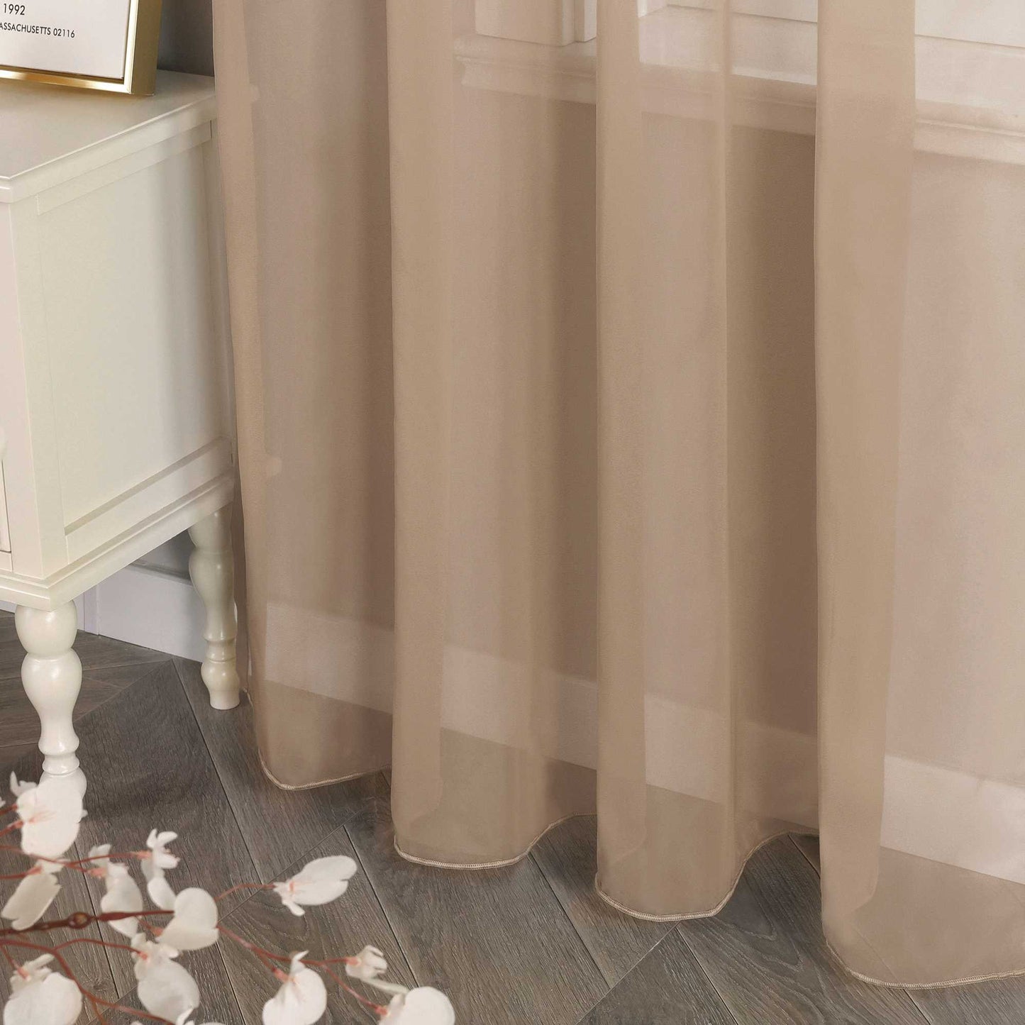 Vorhang aus Polyester unifarbe transparent leichte Schutzfunktion Klassische Vorhänge 1 stück - Joyswahl