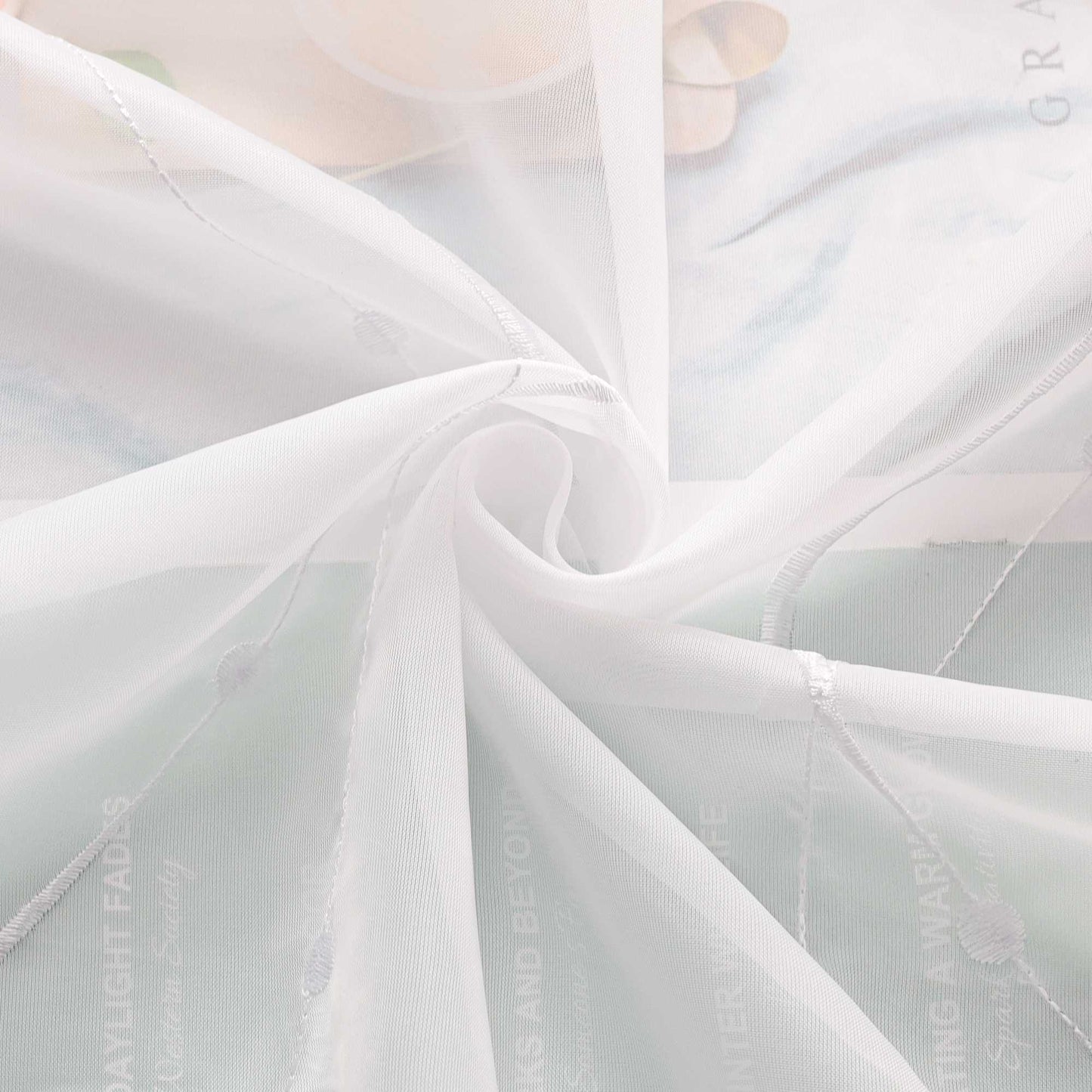 Schiebegardine Klettbandschal aus Polyester mit Wellenmuster transparent durch Klettband 2 stücke - Joyswahl
