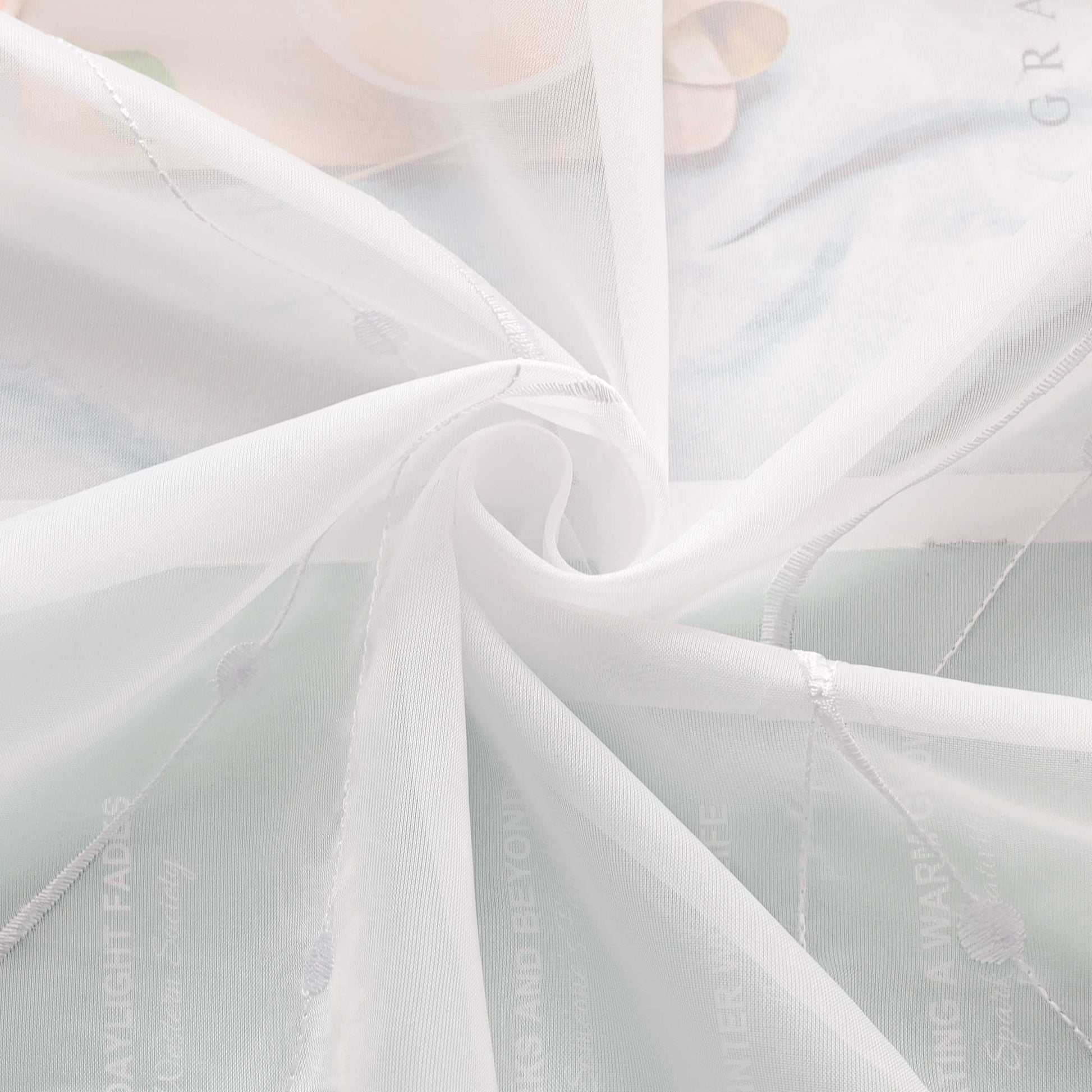 Schiebegardine Klettbandschal aus Polyester mit Wellenmuster transparent durch Klettband 2 stücke - Joyswahl