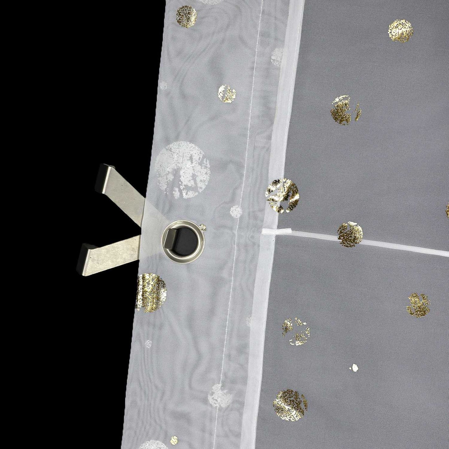 Rollos ohne Bohren Raffgardinen mit V-Haken Ösenrollo Voile Gardinen Transparent Vorhänge Modern Weiß 1 Stück - Joyswahl