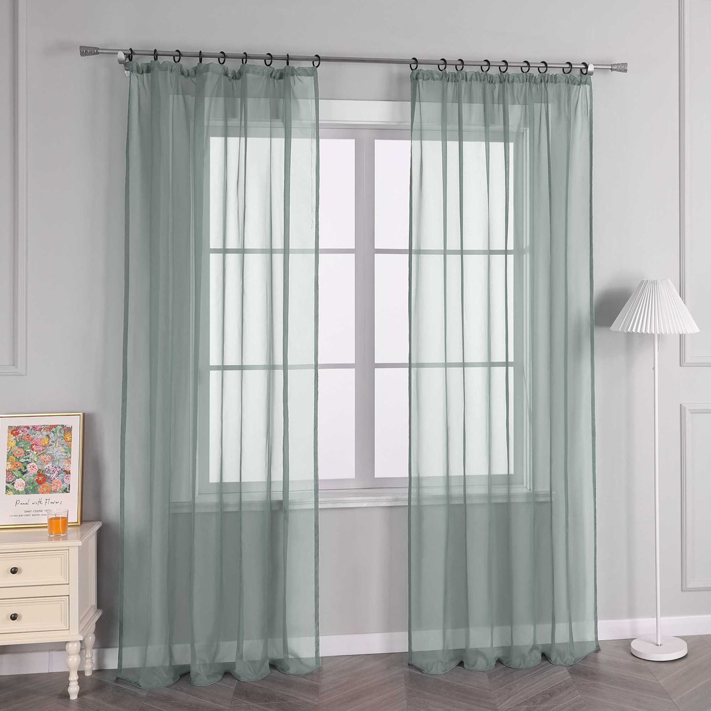 Vorhang aus Polyester unifarbe transparent leichte Schutzfunktion Klassische Vorhänge 1 stück - Joyswahl