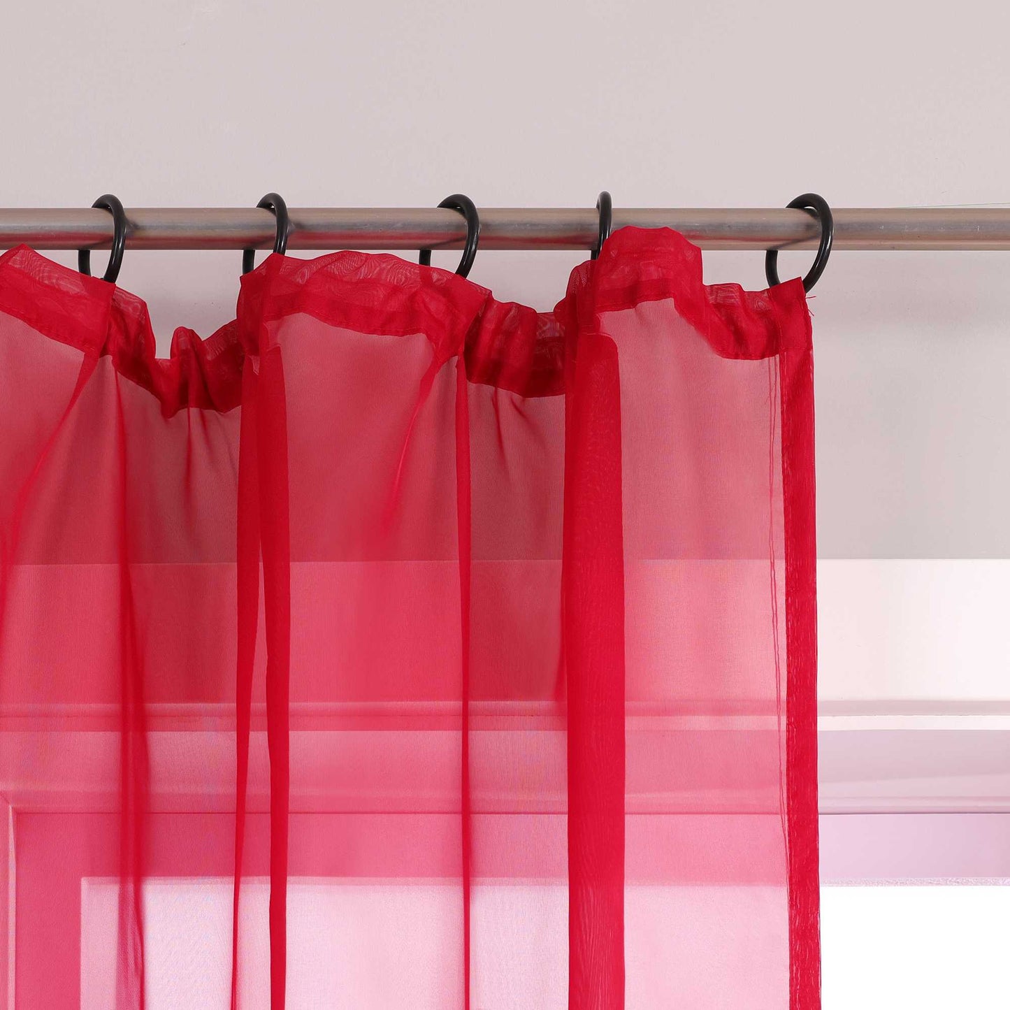 Vorhang aus Polyester unifarbe transparent leichte Schutzfunktion Klassische Vorhänge 1 stück - Joyswahl