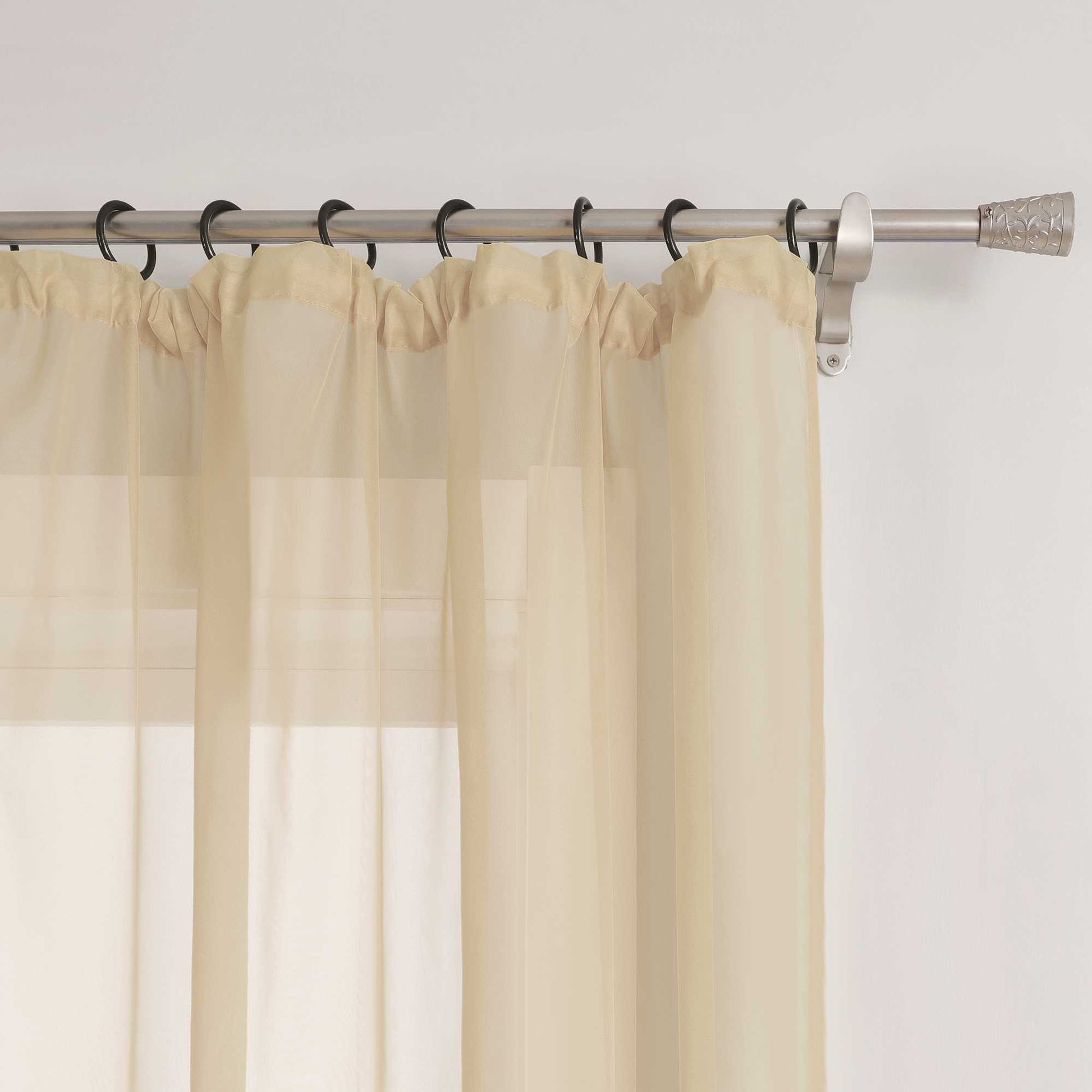 Vorhang aus Polyester unifarbe transparent leichte Schutzfunktion Klassische Vorhänge 1 stück - Joyswahl