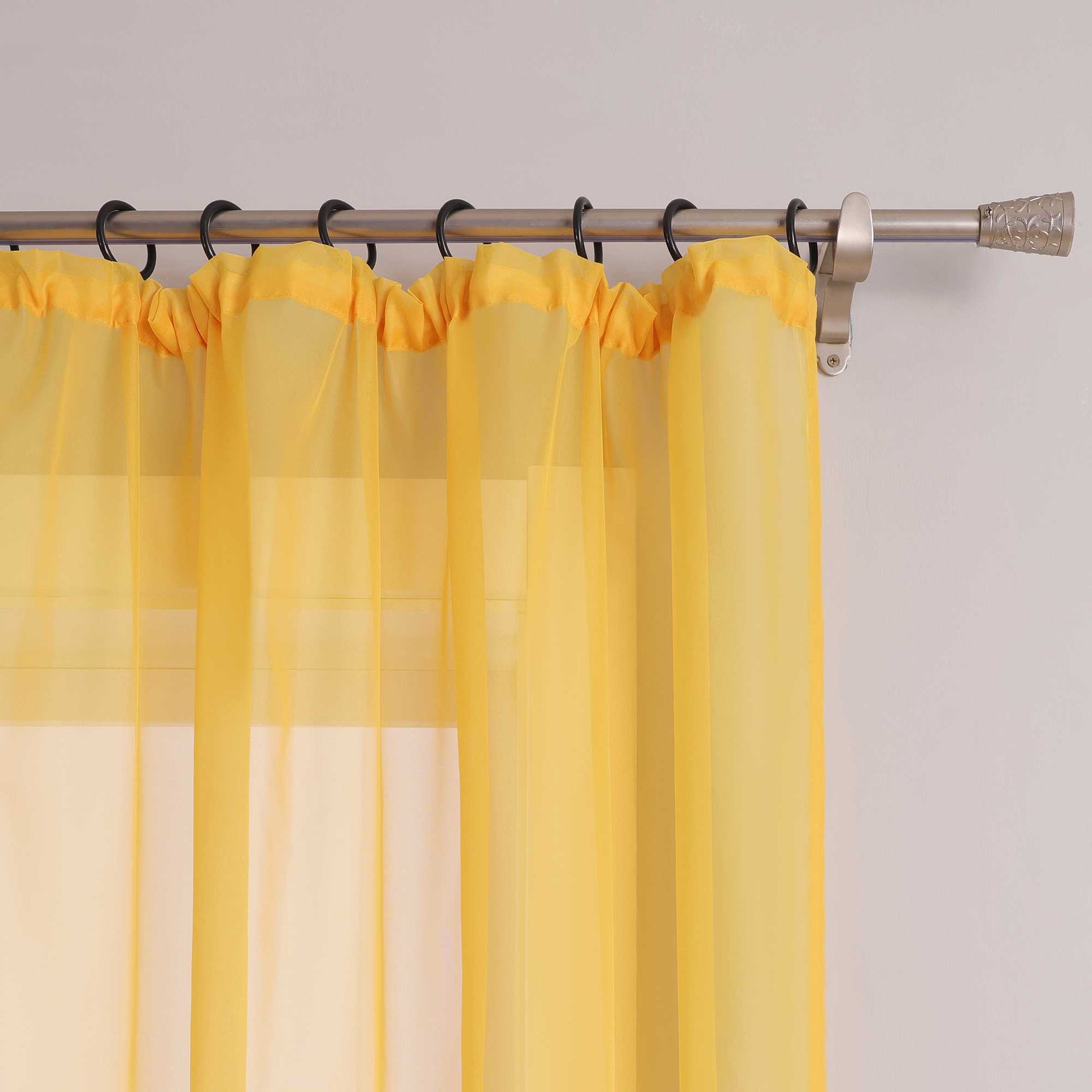 Vorhang aus Polyester unifarbe transparent leichte Schutzfunktion Klassische Vorhänge 1 stück - Joyswahl