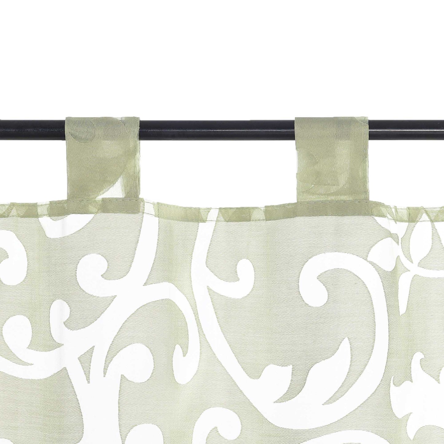 Scheibengardine Voile Bistrogardinen mit Schlaufen Modern Kurzgardine Ausbrenner Küche Kurzgardine Transparent - Joyswahl