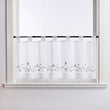 Scheibengardinen Bistrogardine Schlaufen Küche Gardinen Landhausstil Transparent Kurzstores mit kleiner Gänseblümchen-Stickerei - Joyswahl