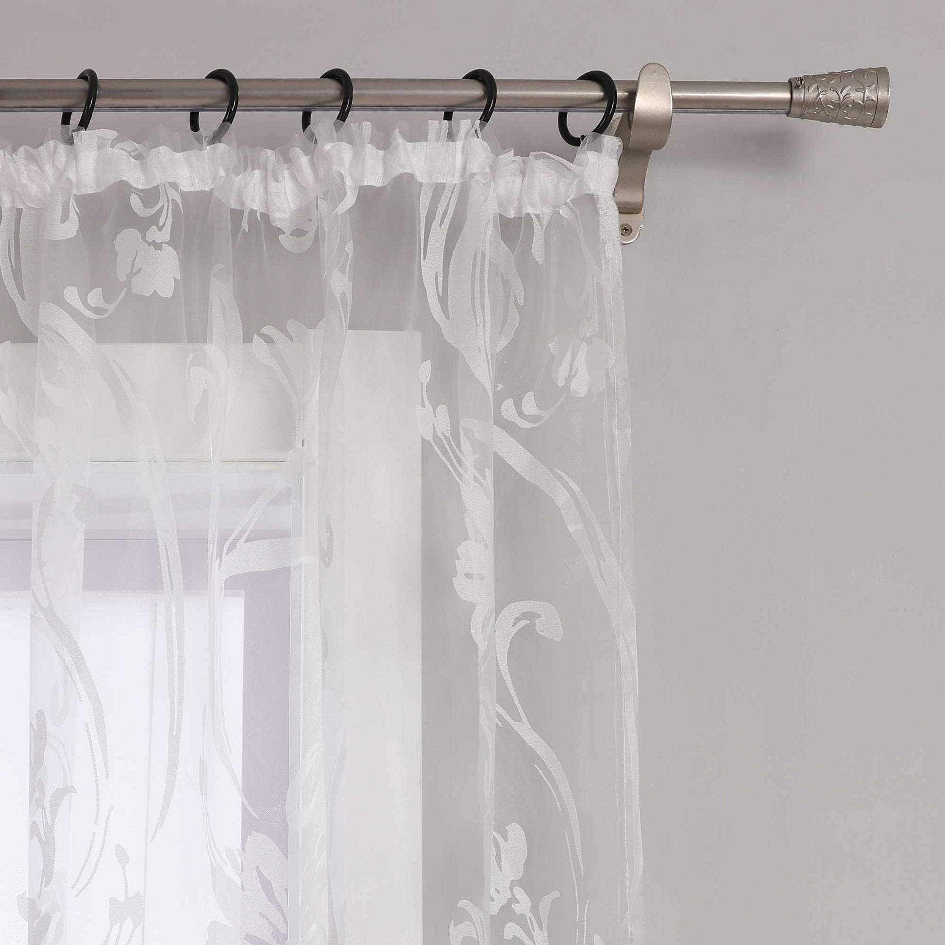 Vorhang mit Blumenmuster transparent Wohnzimmer Schlafzimmer  1 stück - Joyswahl