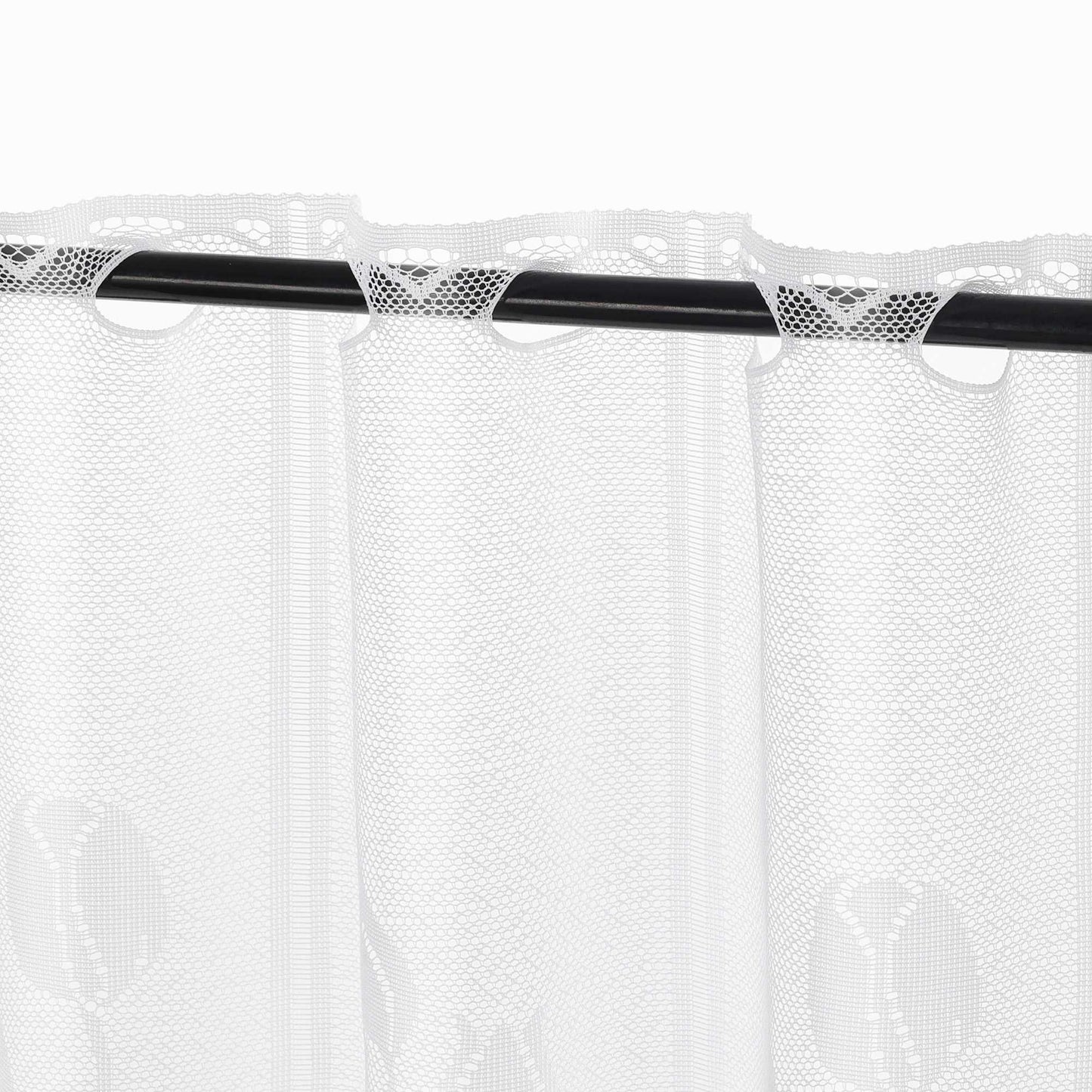 Transparent Scheibengardine mit Tulpen-Muster - Joyswahl