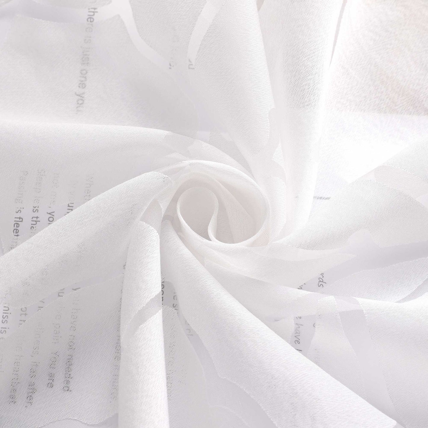 Scheibengardine aus Polyester mit Linienmuster und Zweigmotiv halbtransparent 1 stück - Joyswahl
