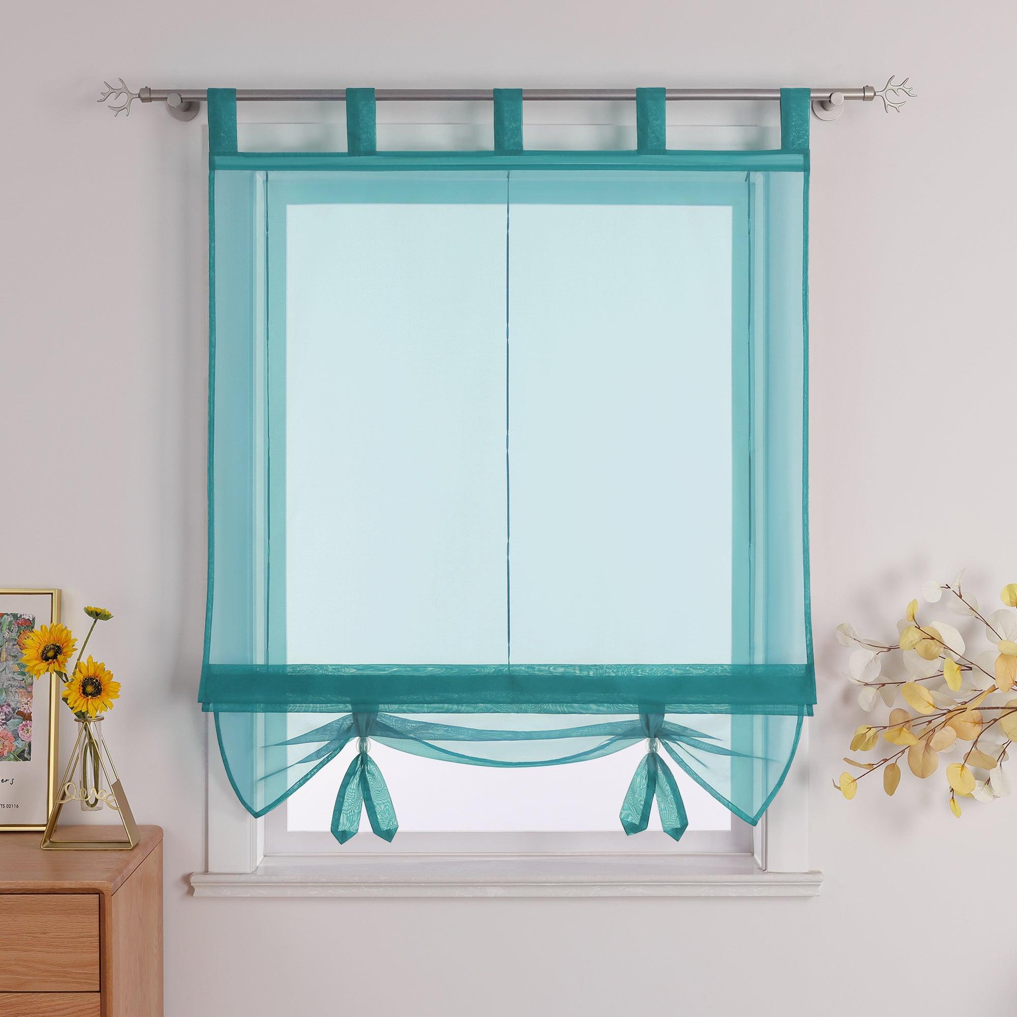 Rollo Kräuselbandgardine Transparente Fensterdeko Luftdurchlässig  1 Stück
