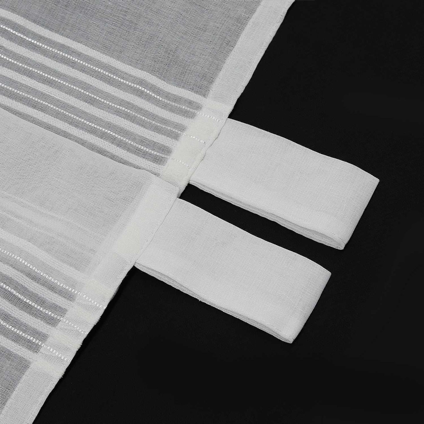 Vorhang 2er Set Voile Gardinen mit vertikalen Streifen Modern Transparent Schlafzimmer Wohnzimmer 2 Stück - Joyswahl