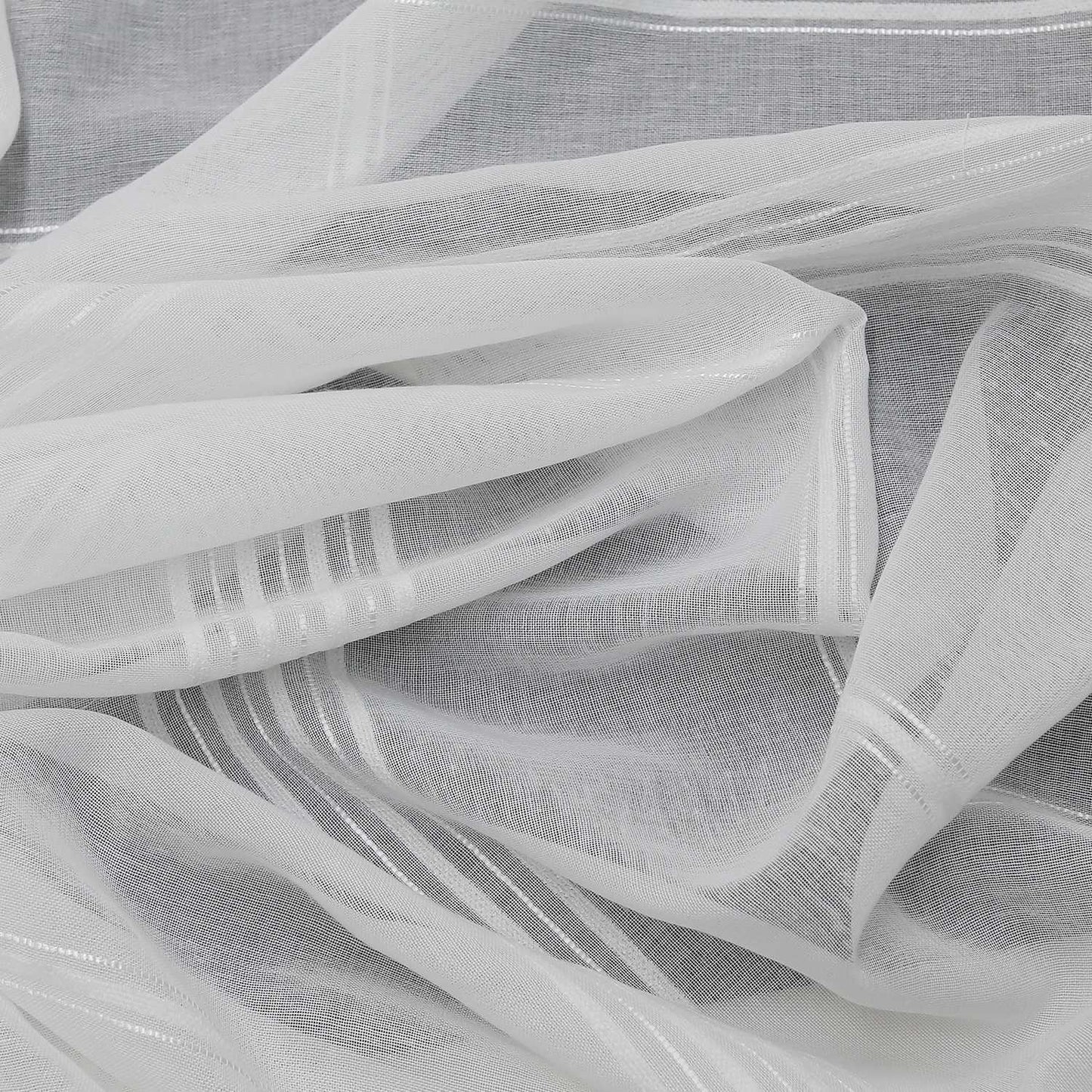 Vorhang 2er Set Voile Gardinen mit vertikalen Streifen Modern Transparent Schlafzimmer Wohnzimmer 2 Stück - Joyswahl