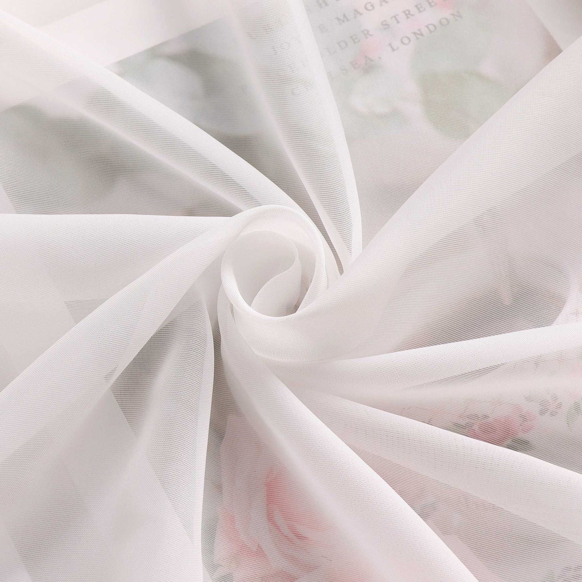 Rollos Schlaufengardine Unifarbe transparent Voile mit Dekofalten 1 Stück - Joyswahl