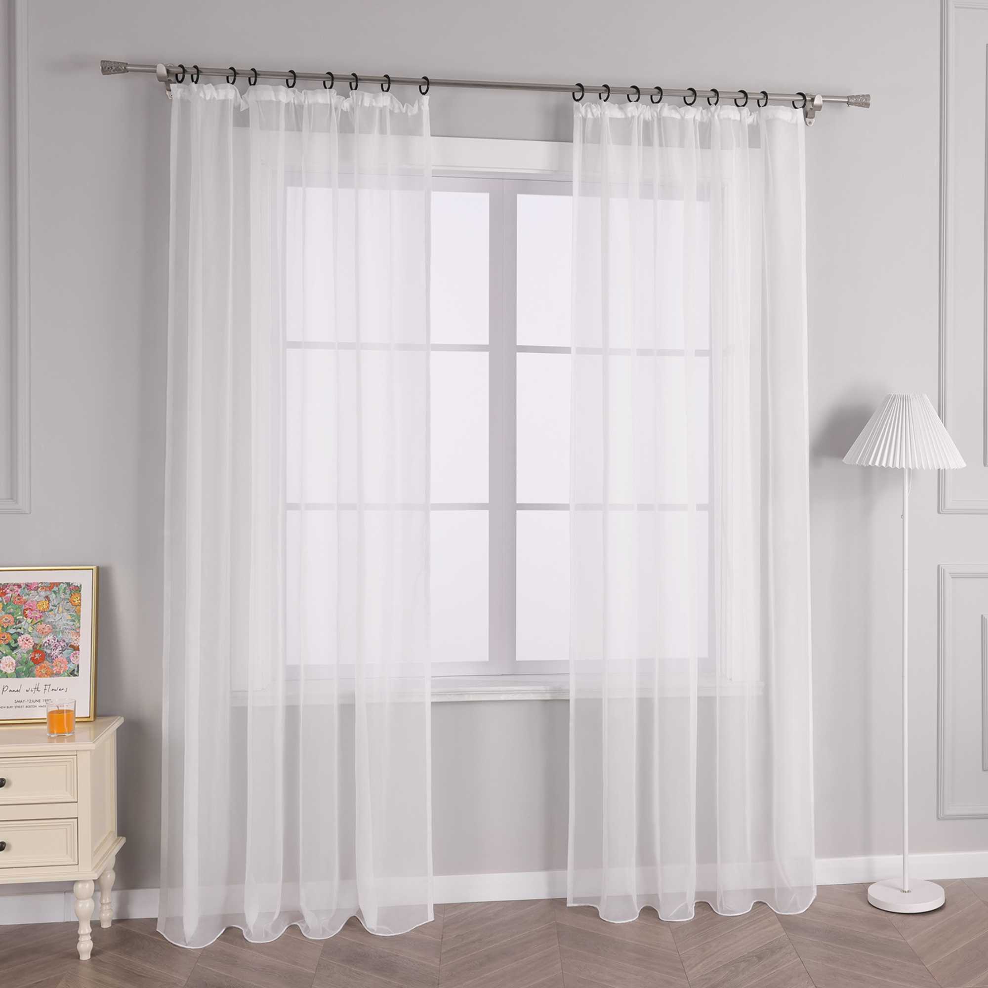 Gardine unifarbe transparent klassisch 1 stück