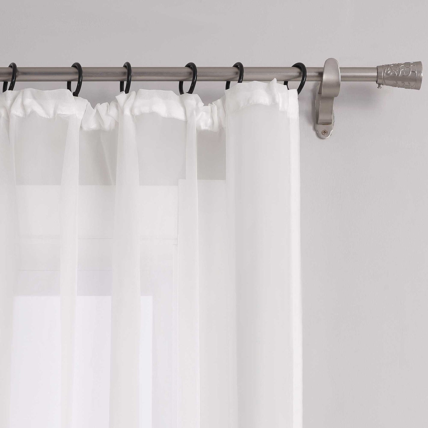 Vorhang aus Polyester unifarbe transparent leichte Schutzfunktion Klassische Vorhänge 1 stück - Joyswahl