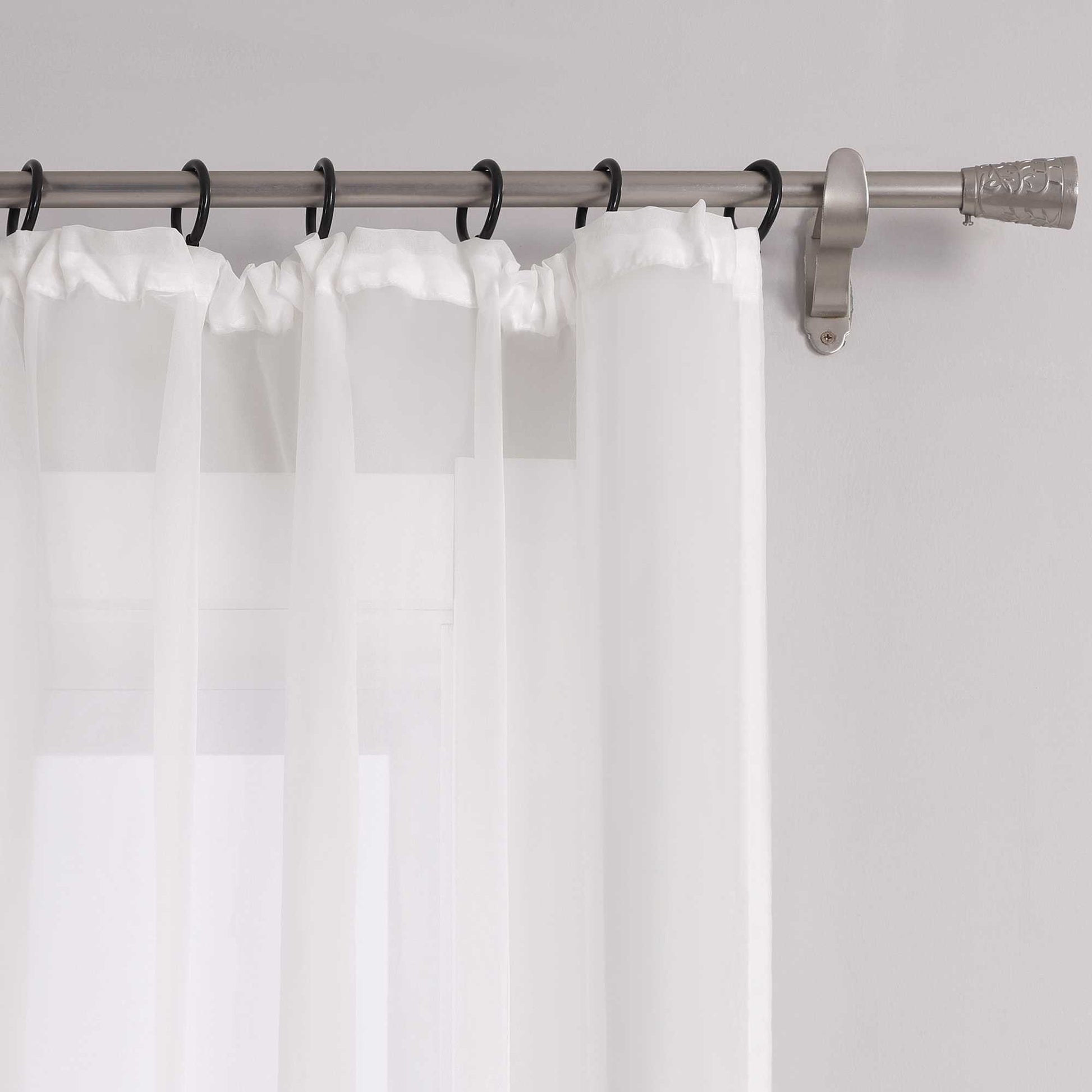 Vorhang aus Polyester unifarbe transparent leichte Schutzfunktion Klassische Vorhänge 1 stück - Joyswahl