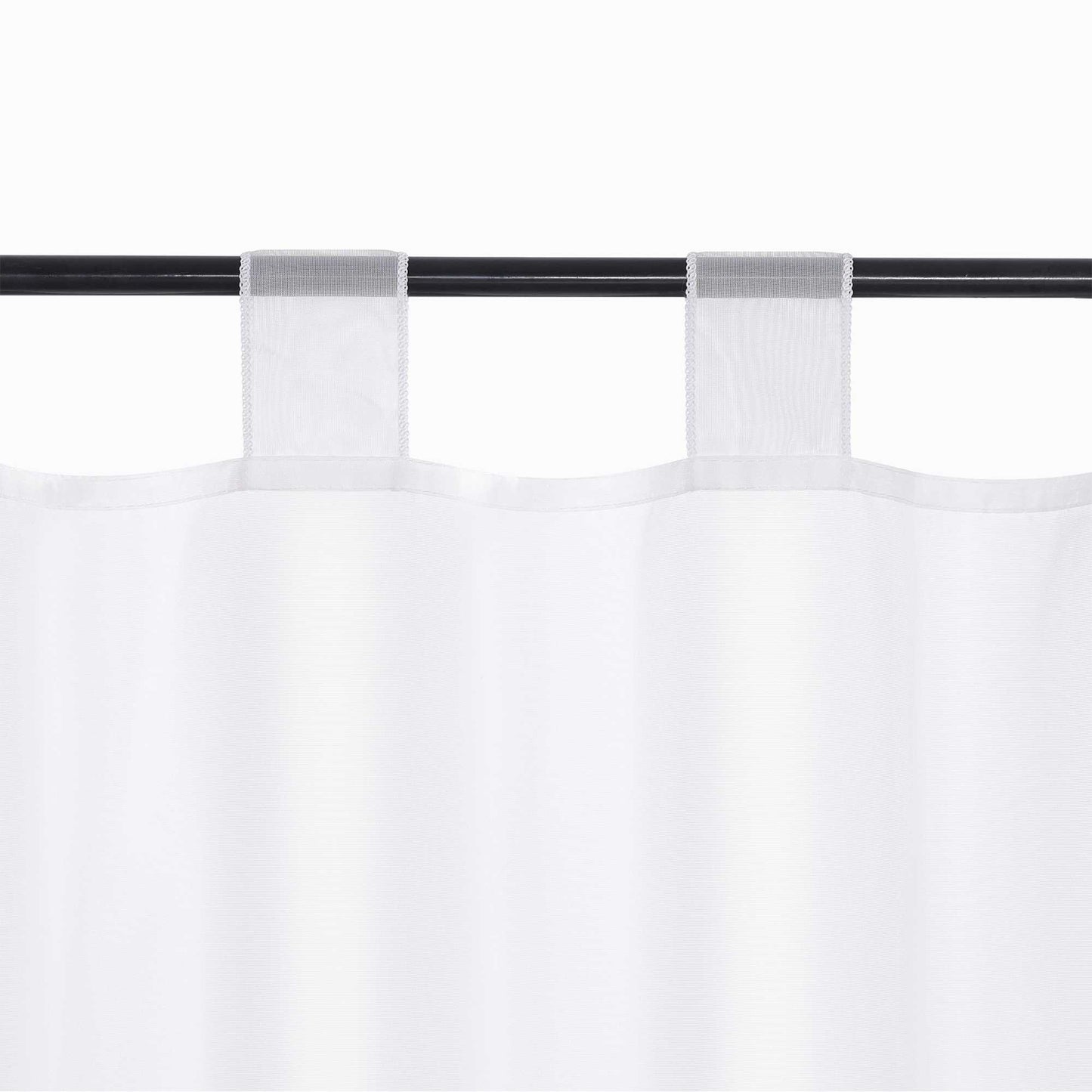 Scheibengardine schlaufengardine aus Polyester mit Satinband transparent 1 Stück - Joyswahl