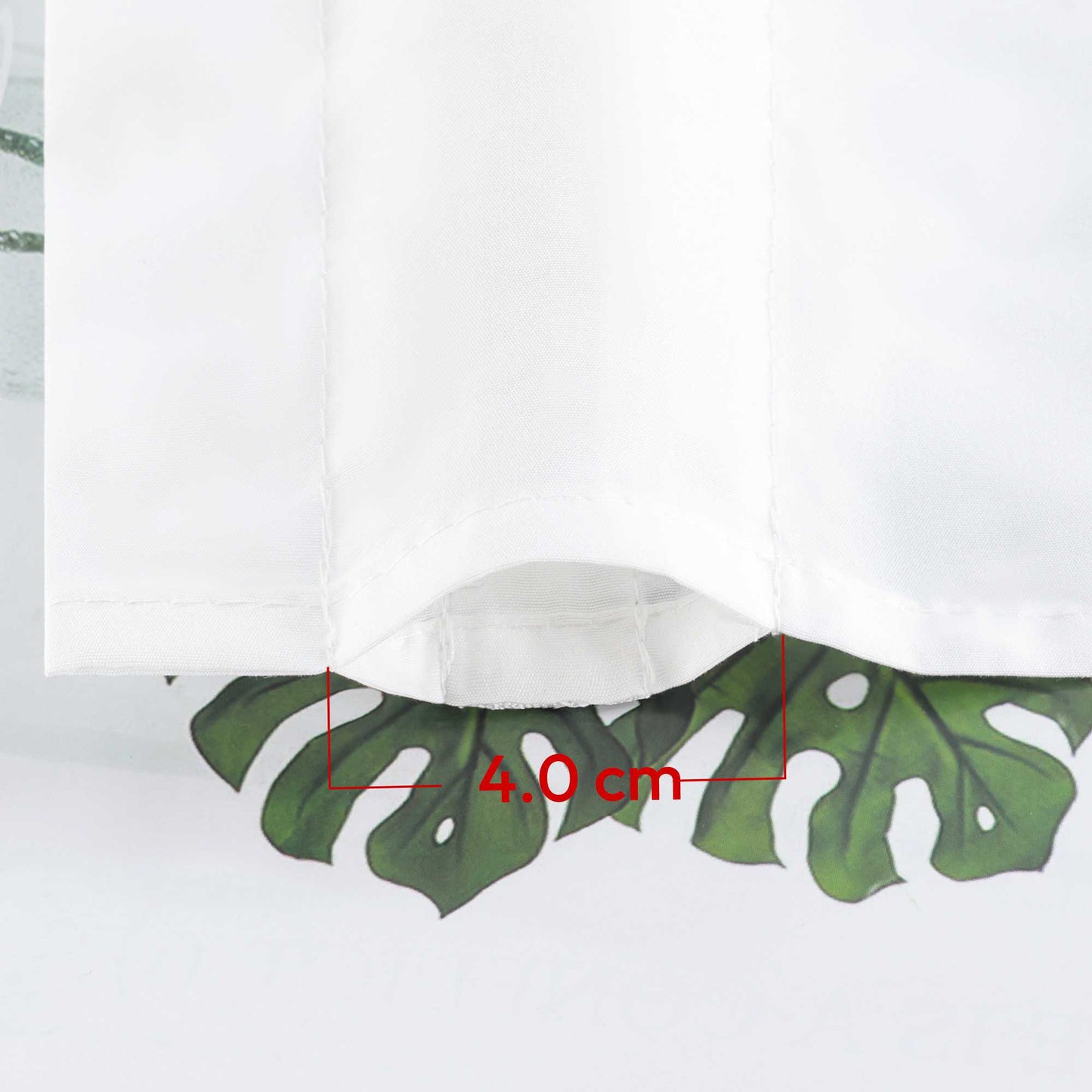 Scheibengardine im Patchwork-Stil mit Kleeblatt-Muster, 2 Stücke, mit Taschenrod-Design